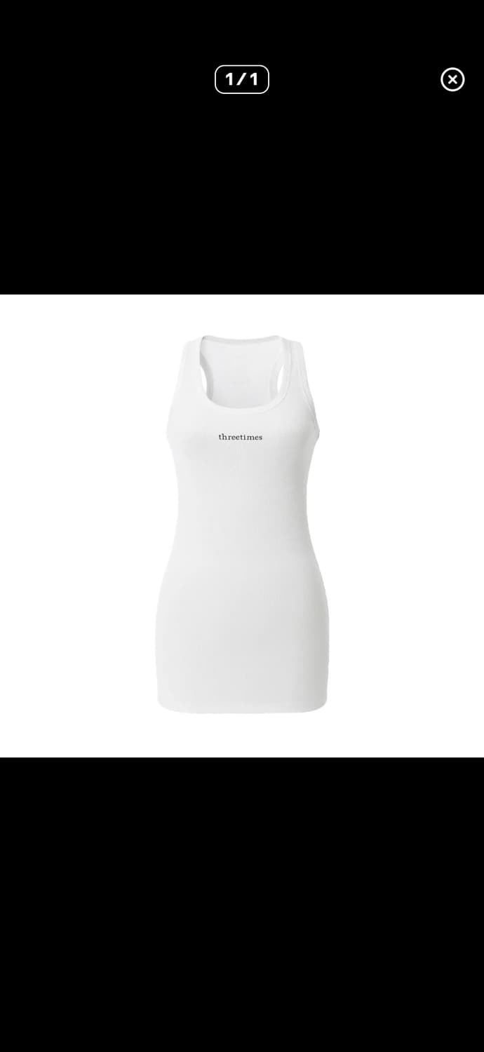 쓰리타임즈 로고 탱크탑 s 상품이미지1