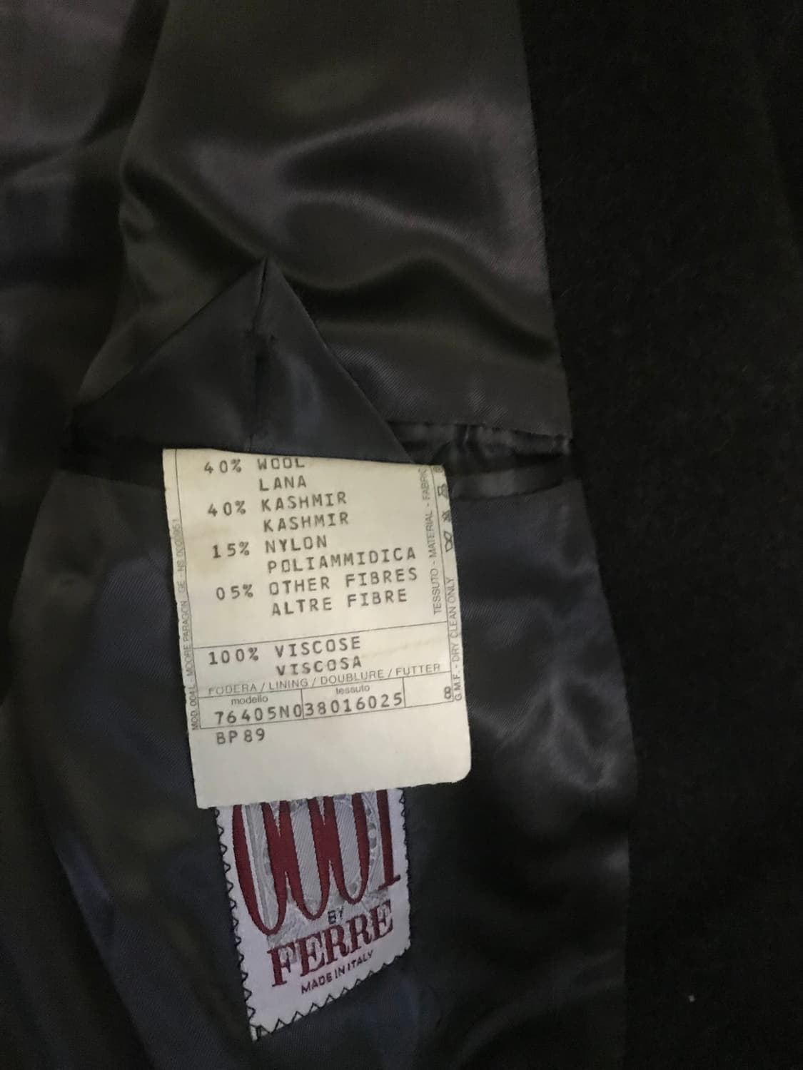 Gianfranco Ferre 블랙 캐시미어 더블 코트  지안프랑코페레 상품이미지3