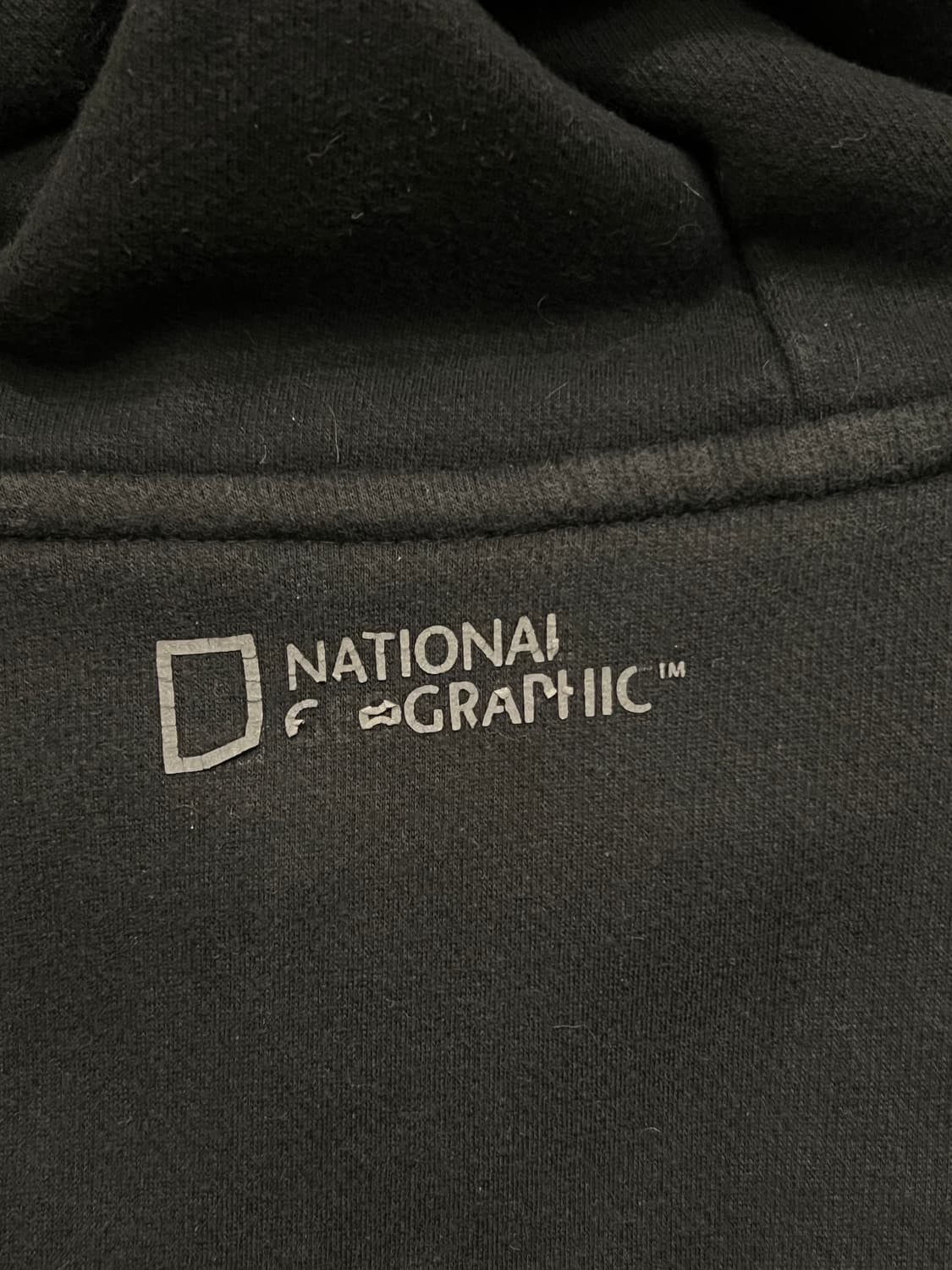 내셔널지오그래픽 빅로고 기모 후드티 L 블랙 상품이미지8