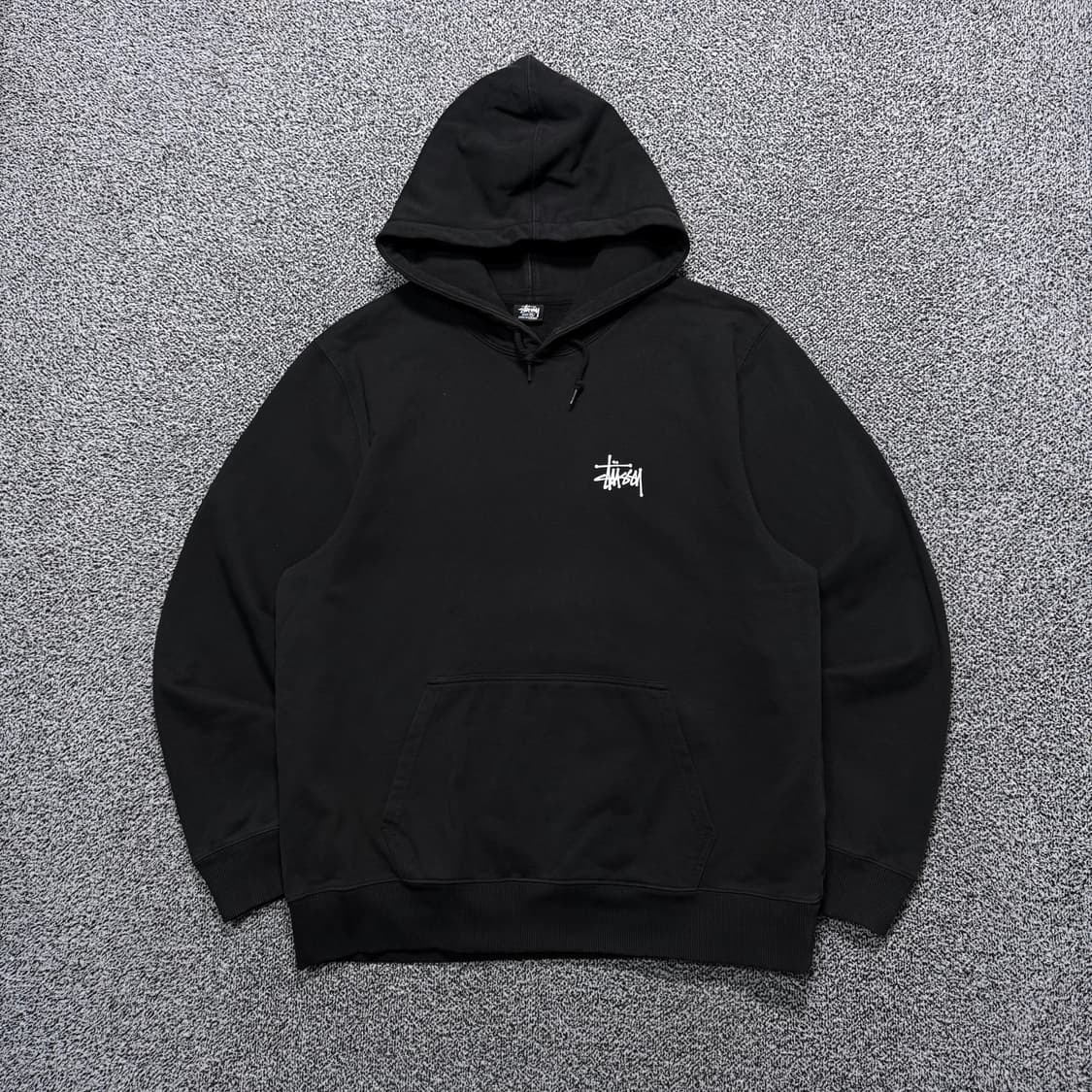 Name : 스투시 시그니처 후면 빅로고 블랙컬러 오버핏 후드티 :) 상품이미지1