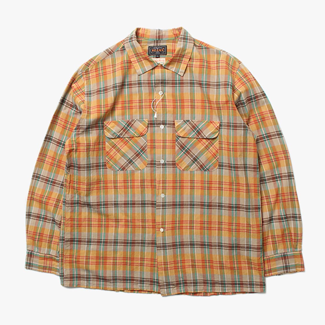  BEAMS "Orange Check Shirts" 상품이미지1
