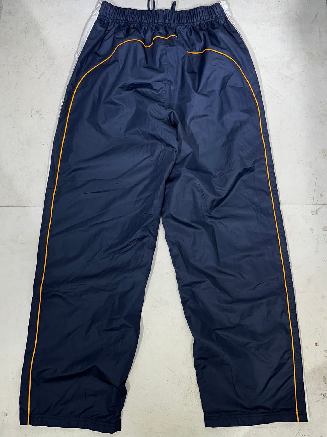 컨버스 네이비 화이트 사이드 스냅 버튼 추리닝 바지 와이드 댄스 팬츠 L 상품이미지5