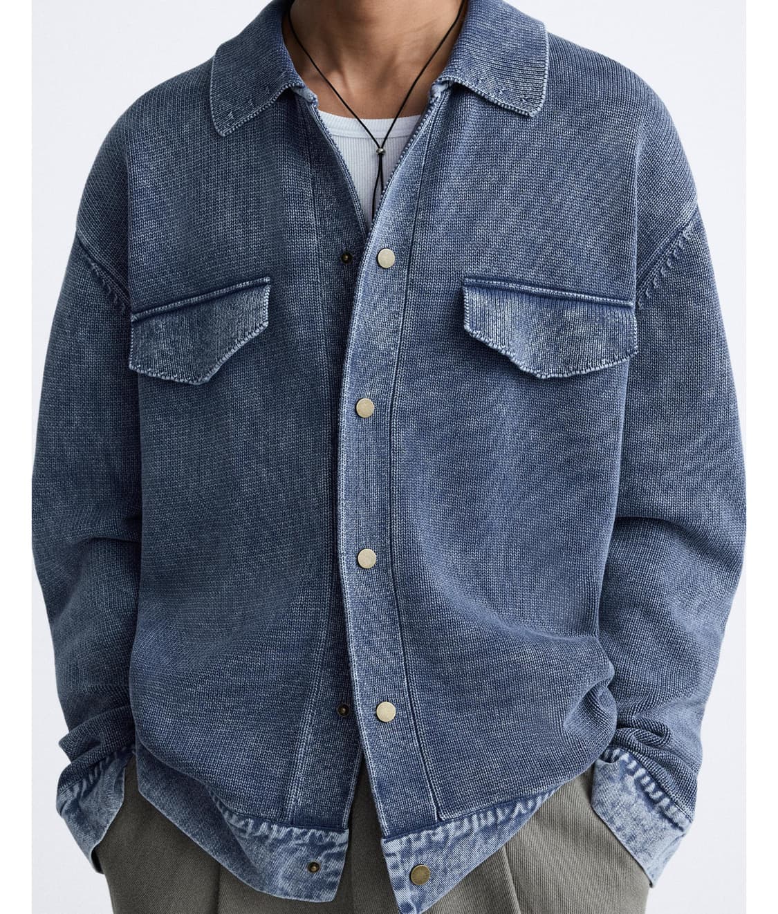 자라 니트 데님 자켓 상품이미지4