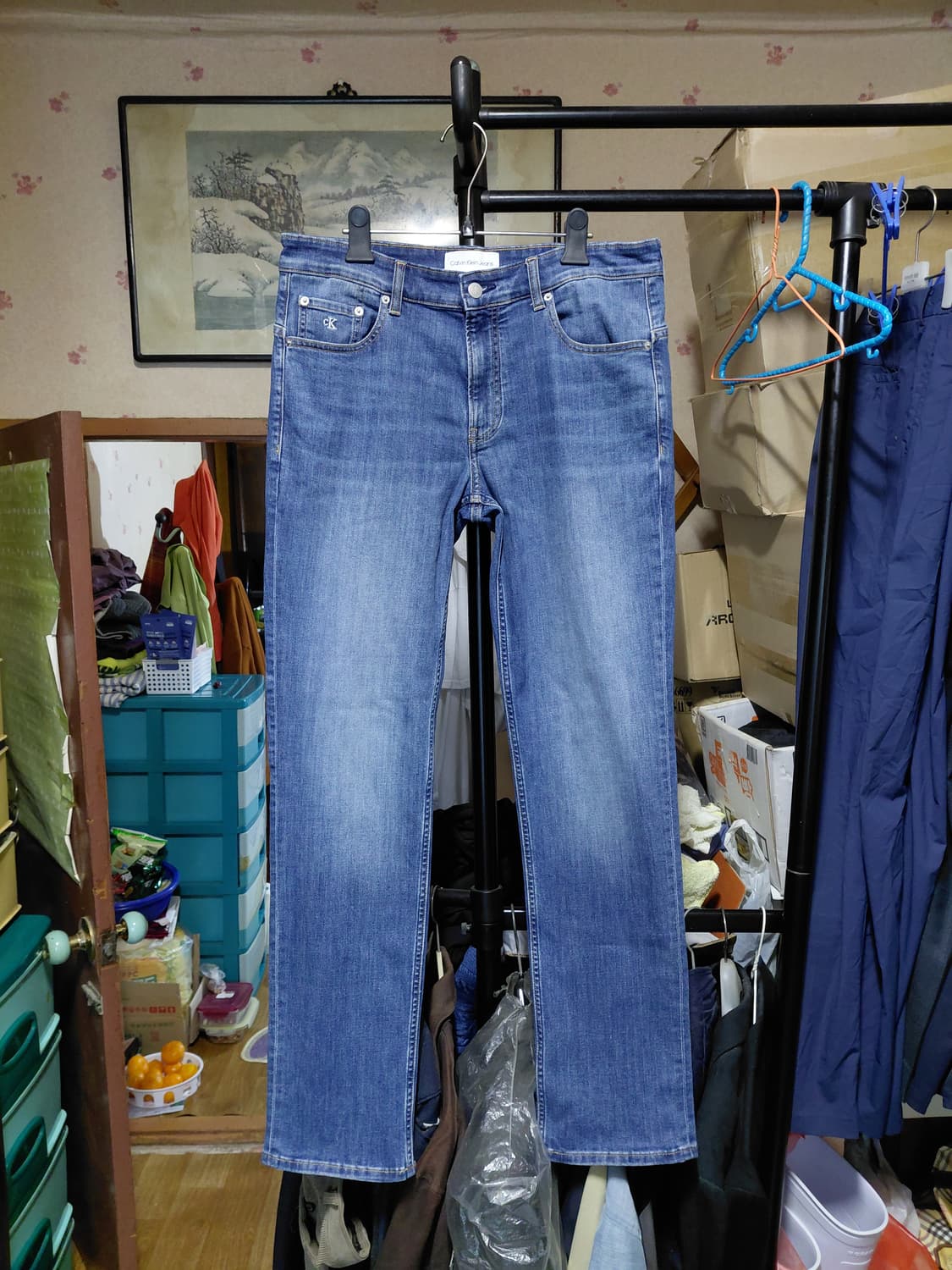 [켈빈클라인]바디핏 미드블루 데님 청바지 32사이즈 상품이미지1