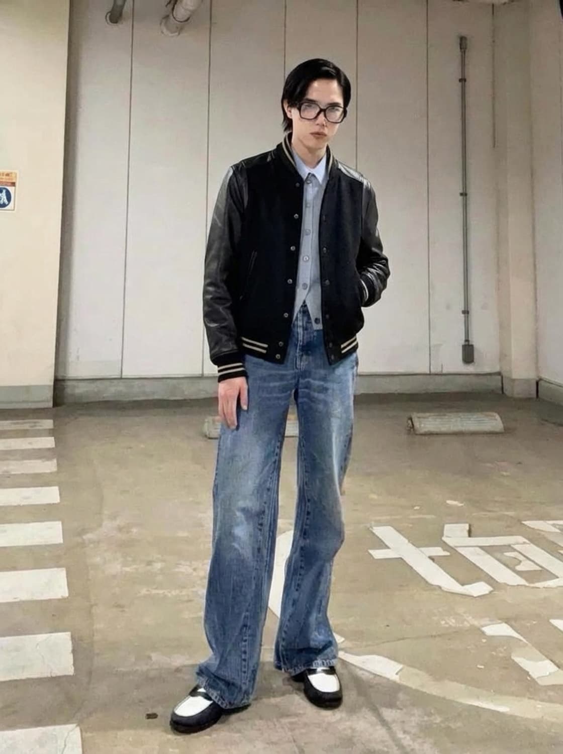 SHIPS JET BLUE  레더 믹스 울 바시티자켓 상품이미지3