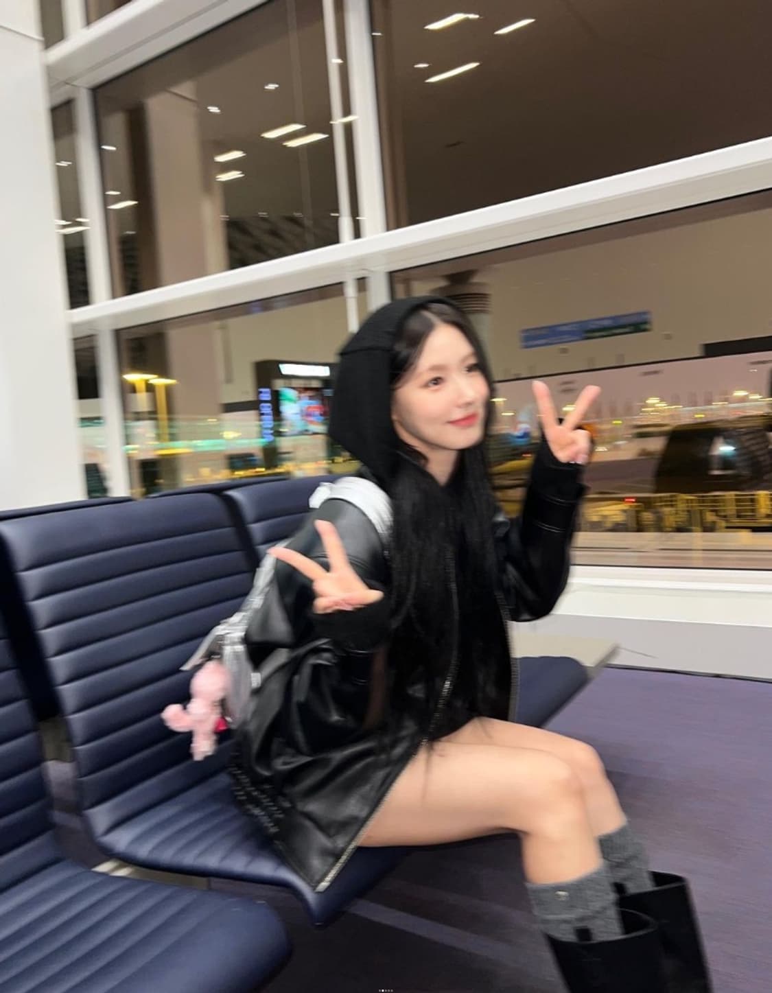 시티브리즈 미연착용 블랙 블루종 레더자켓 상품이미지3