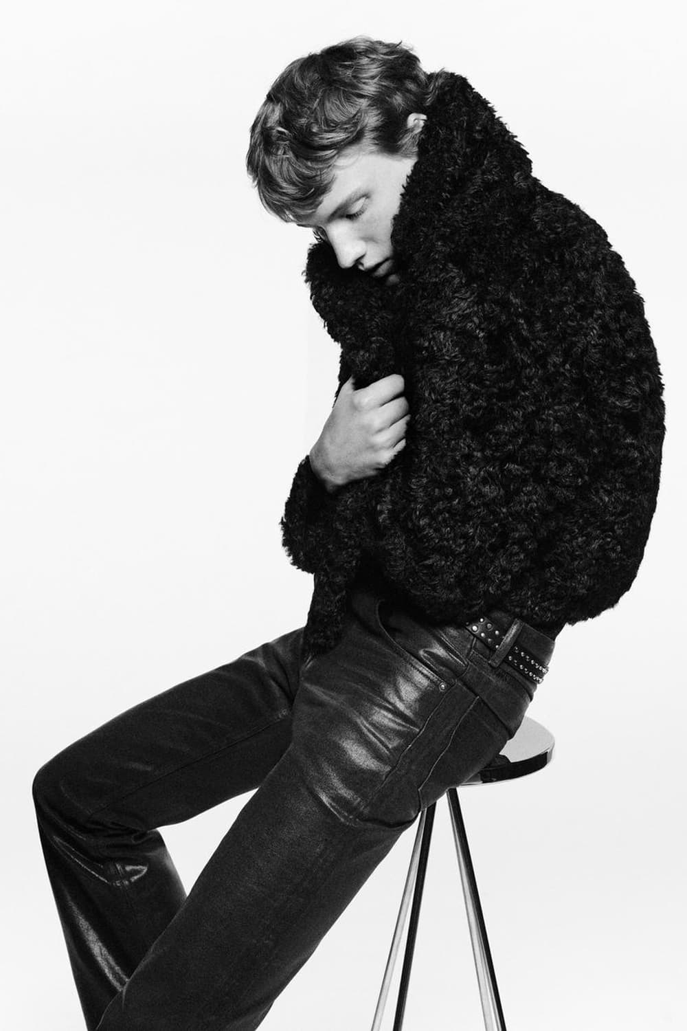 ZARA X LUDOVIC DE SAINT SERNIN 블랙 왁스 코팅진 상품이미지5