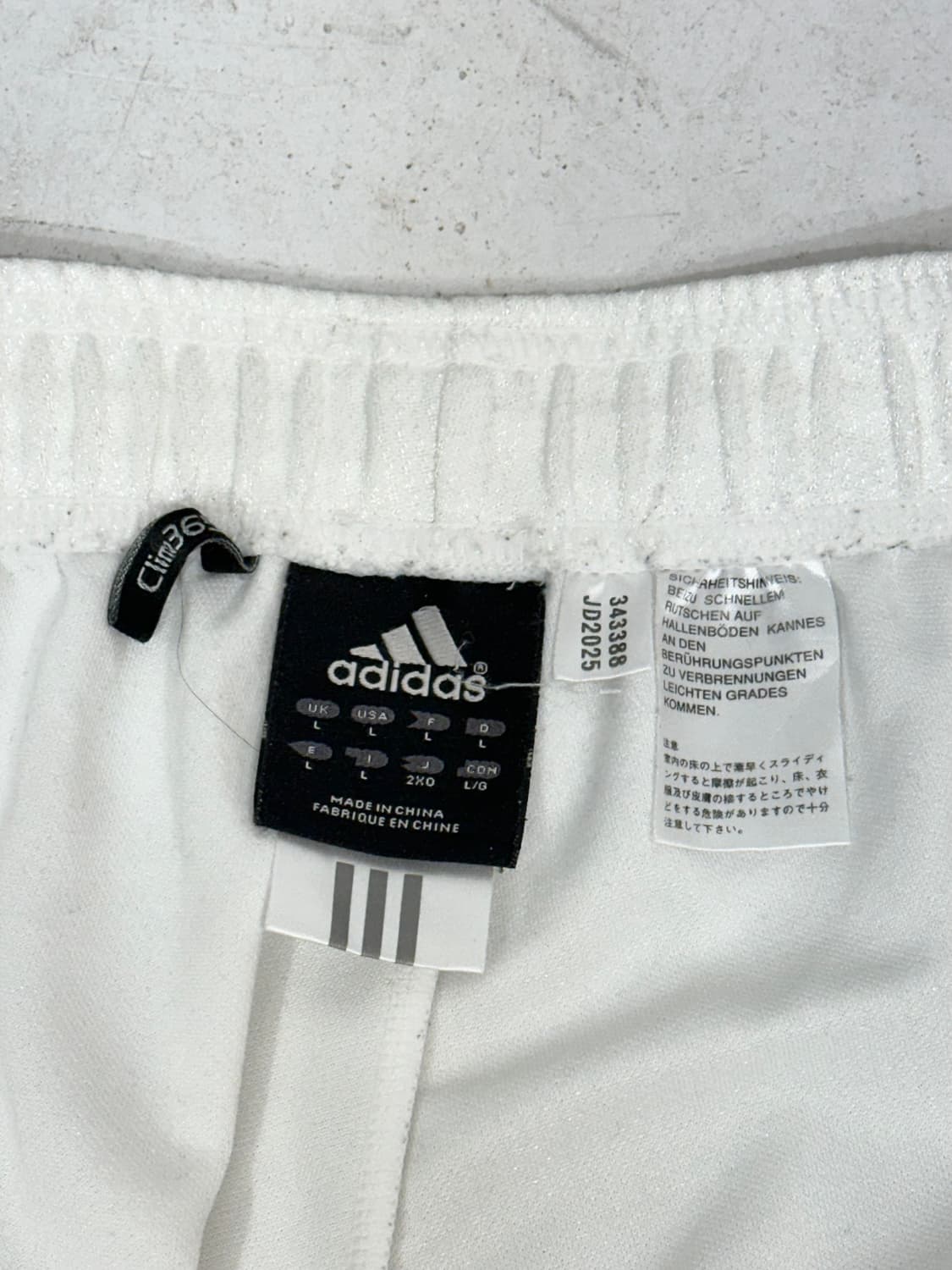 아디다스 화이트 와이드 사이드 로고 삼선 트레이닝 바지 추리닝 팬츠 L 상품이미지7