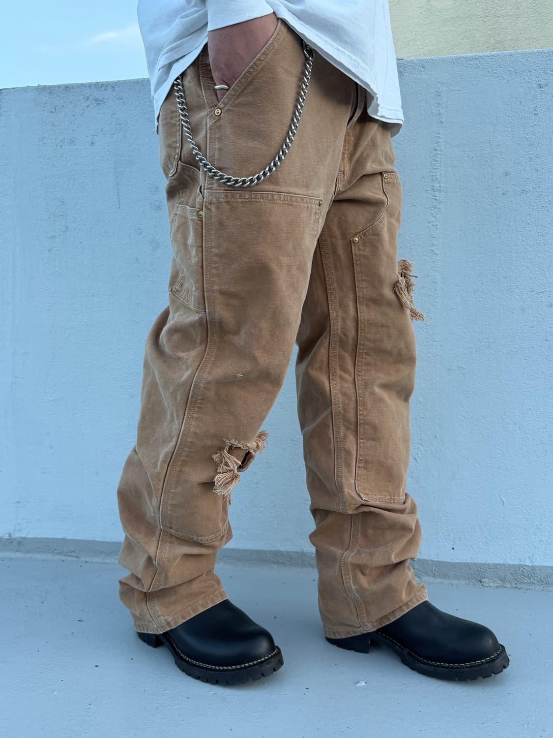 Vintage Carhartt Brown Duck Double Knee  상품이미지10