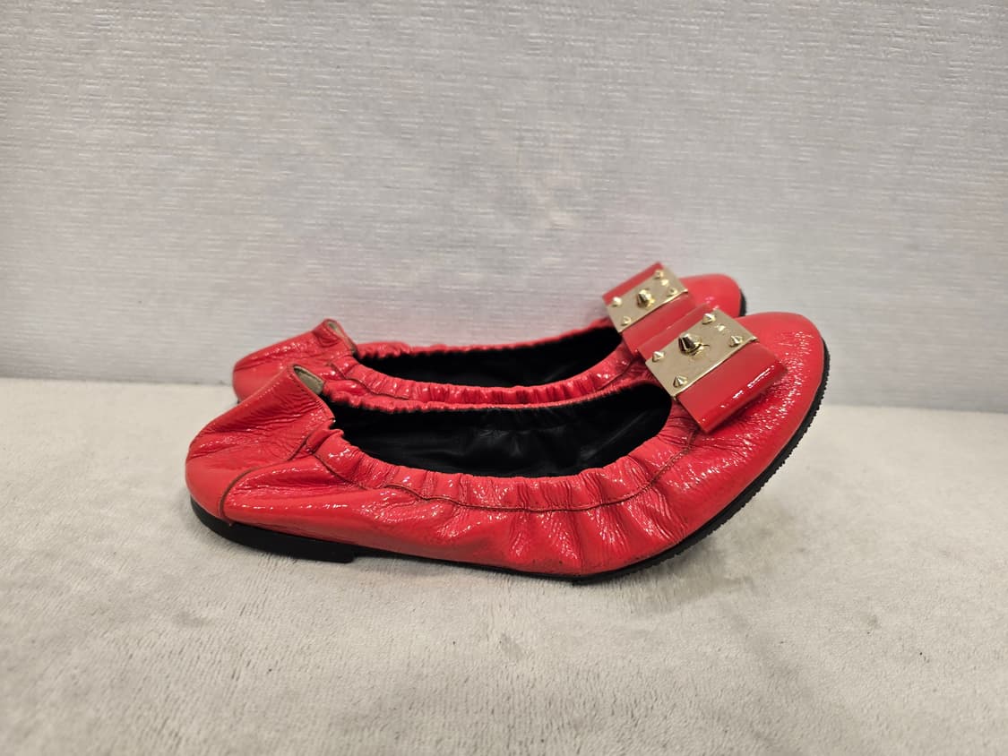 펜디 Fendi 레드 에나멜 플랫슈즈 36(230) 상품이미지4