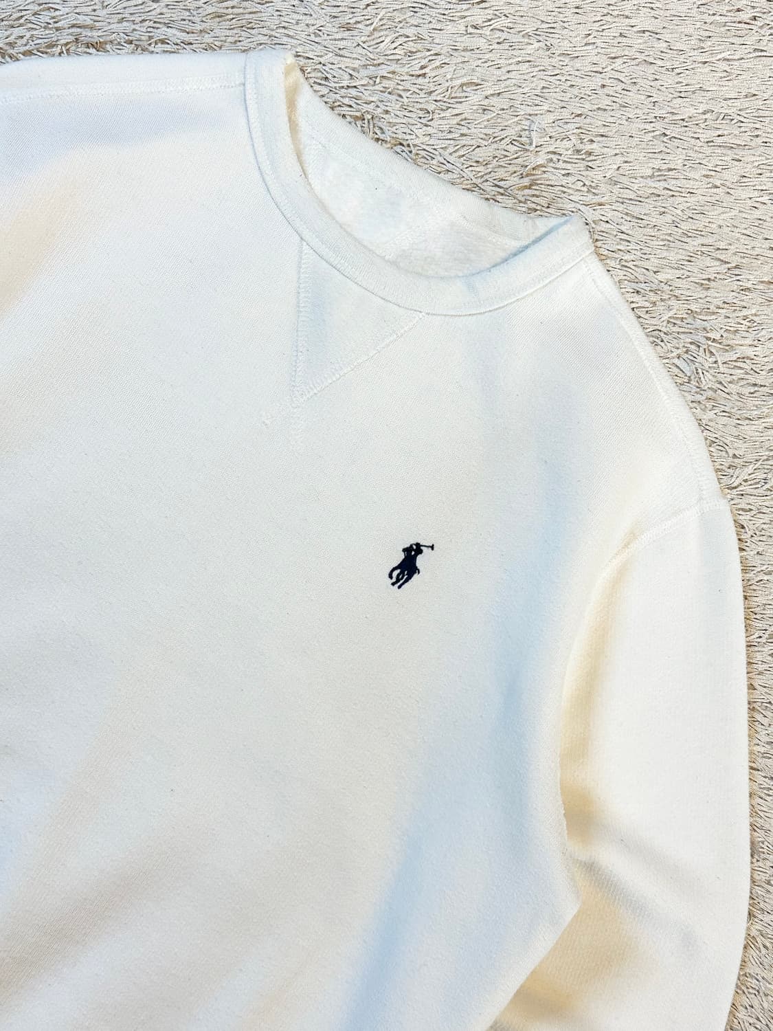 폴로 랄프로렌 신형 네이비포니 플리스 맨투맨 화이트 상품이미지2