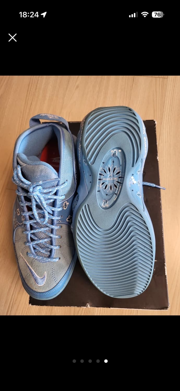 슈프림 나이키 줌 플라이트 95 스카이블루 265 급처 상품이미지3