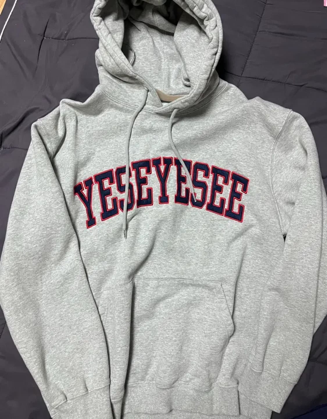 [새상품]예스아이씨 아치 로고 후디 그레이 상품이미지1