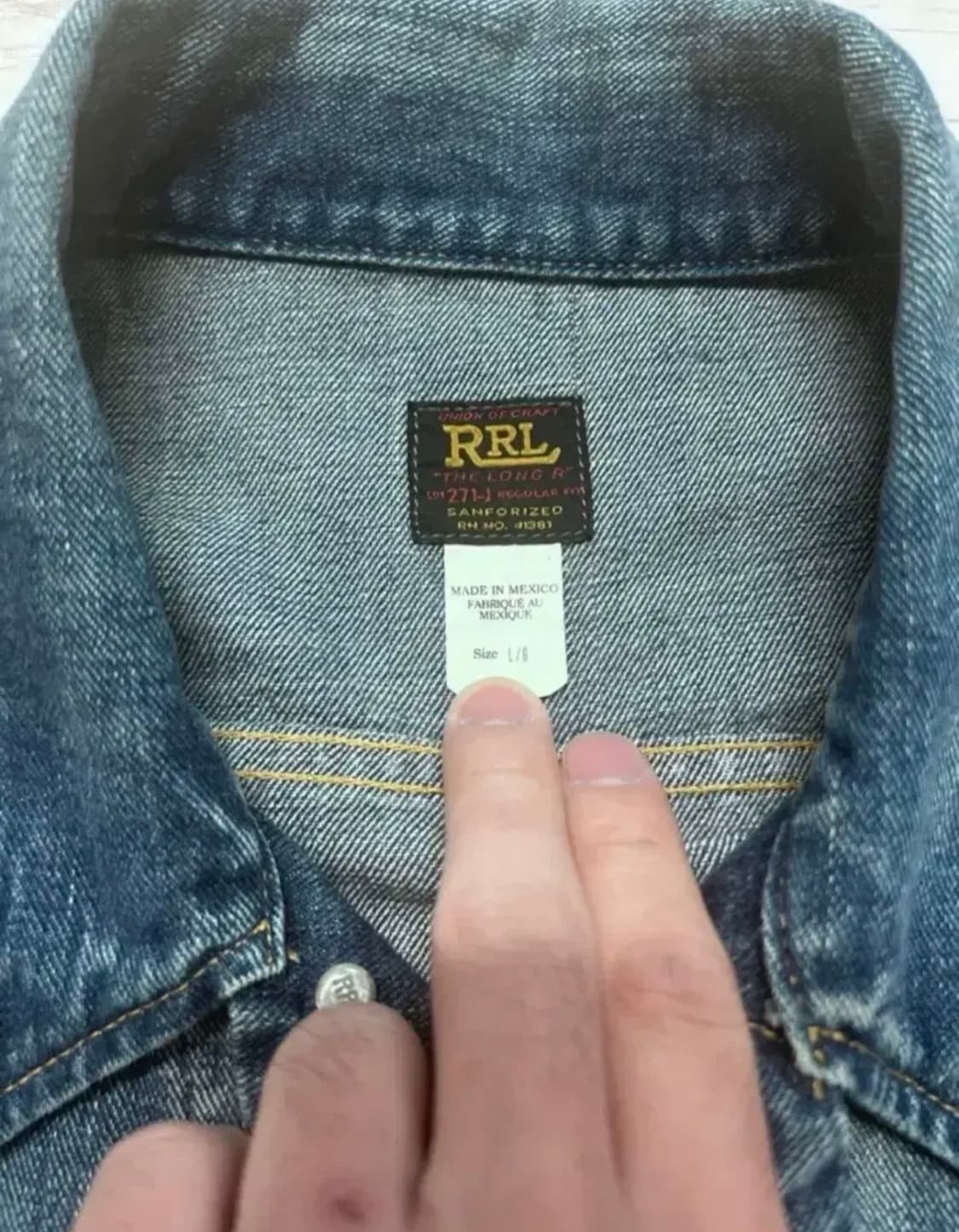 RRL LOT 271 리랜드 데님 자켓 L 상품이미지2
