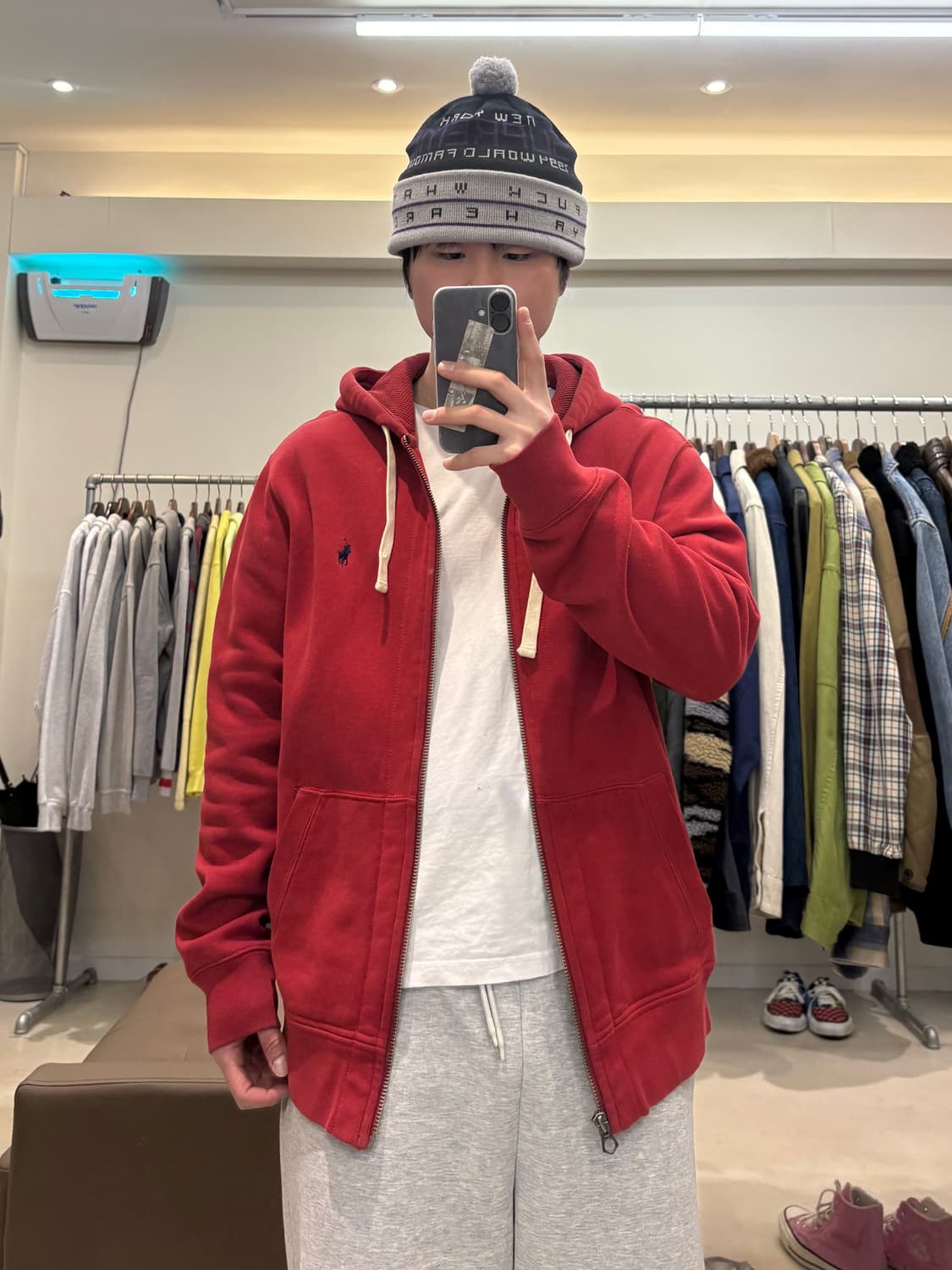 폴로 랄프로렌 와플 후드집업 상품이미지8