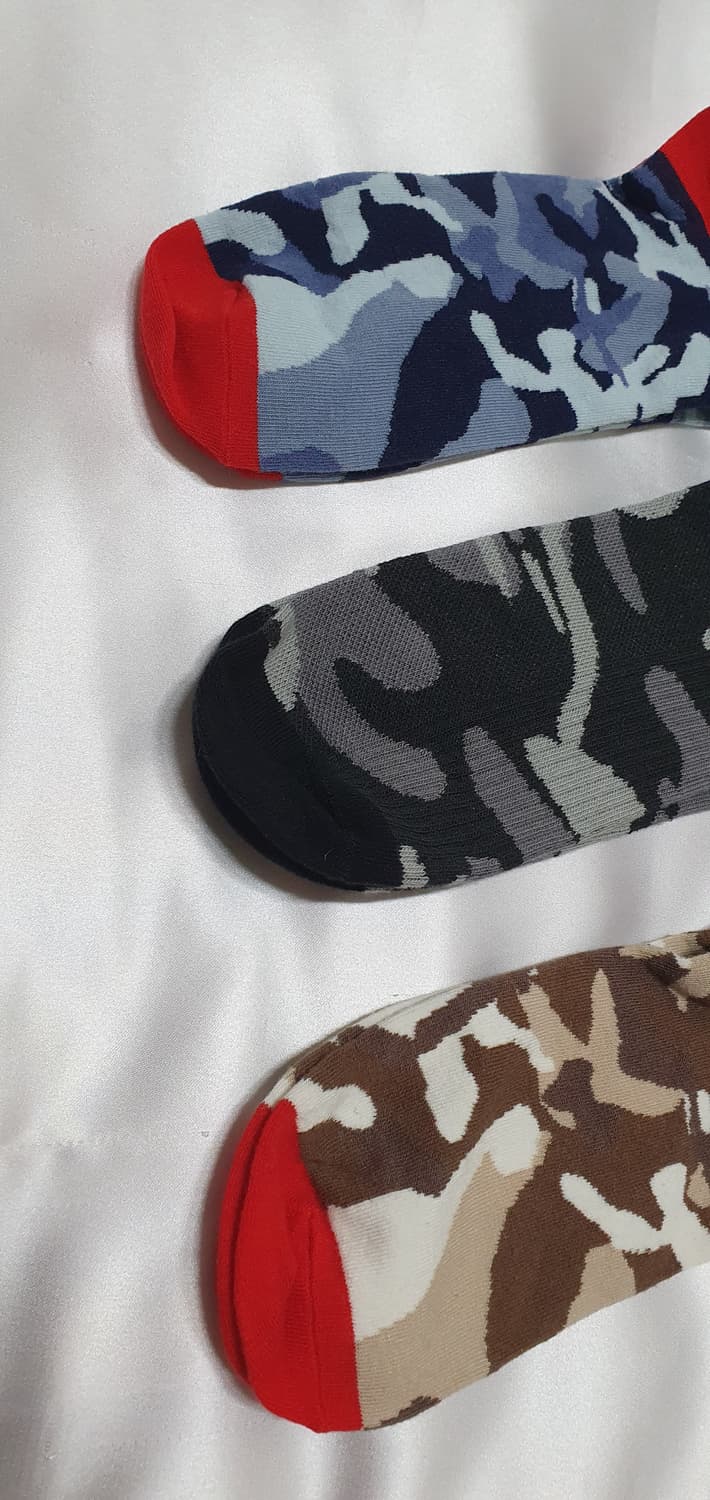 블루 그레이 브라운 레드 카모 디젤 양말 상품이미지6