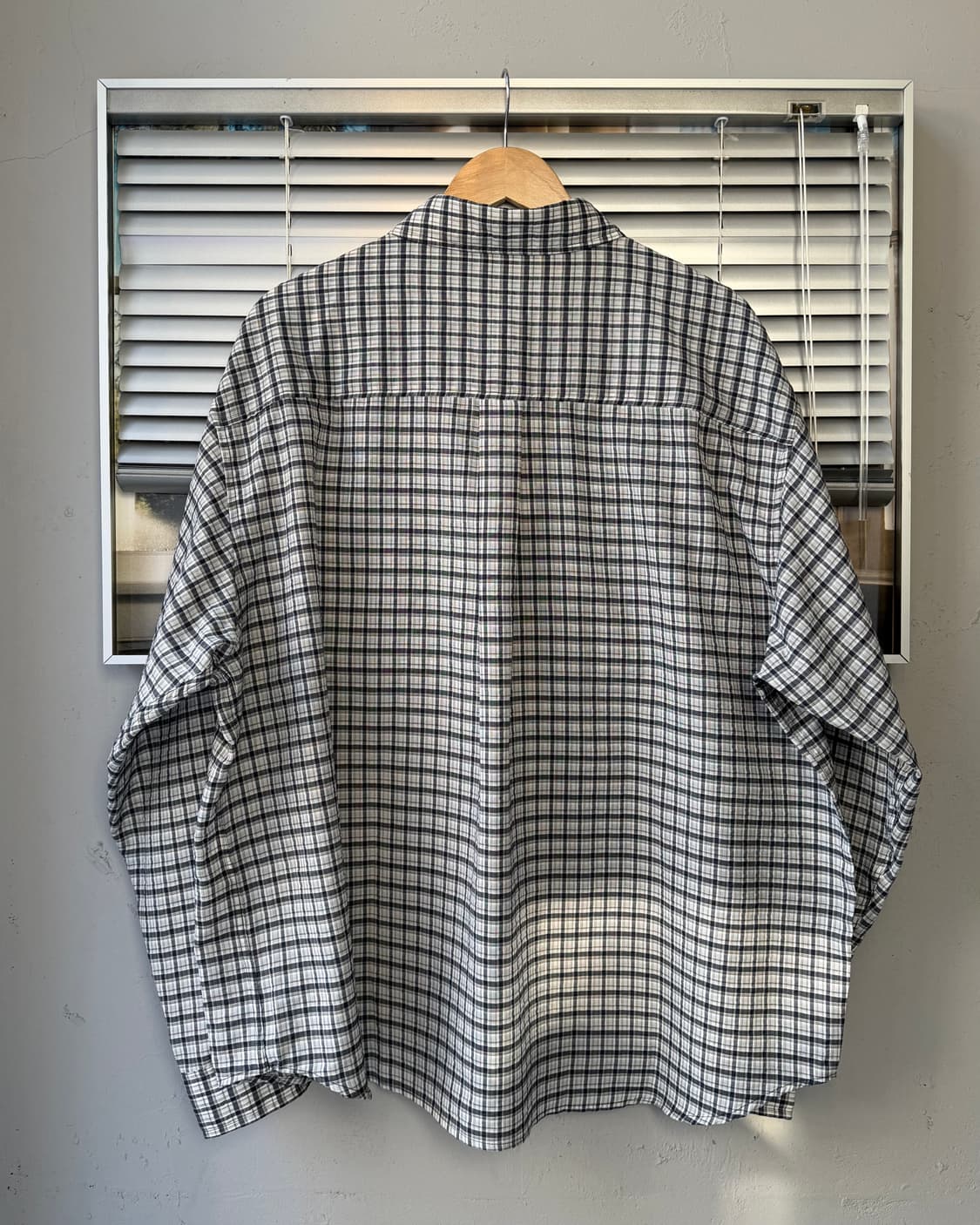 coor seersucker overfit check shirt 상품이미지5