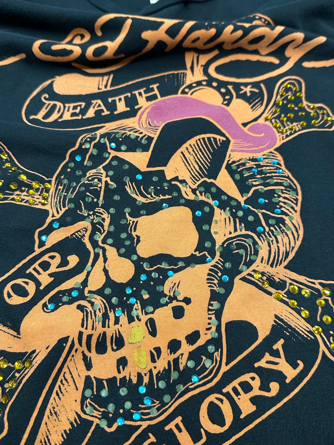 M)Ed Hardy 빈티지 스컬 큐빅 프린팅 반팔 상품이미지6