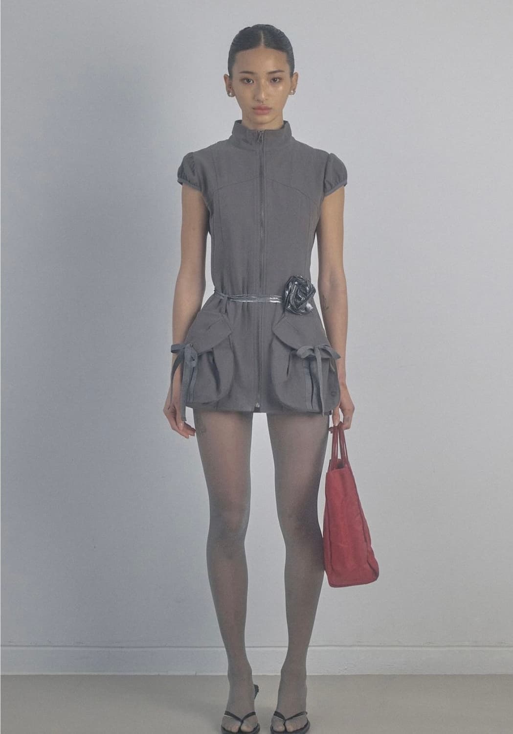 스컬프터 Cargo Zip-Up Dress Charcol  상품이미지2