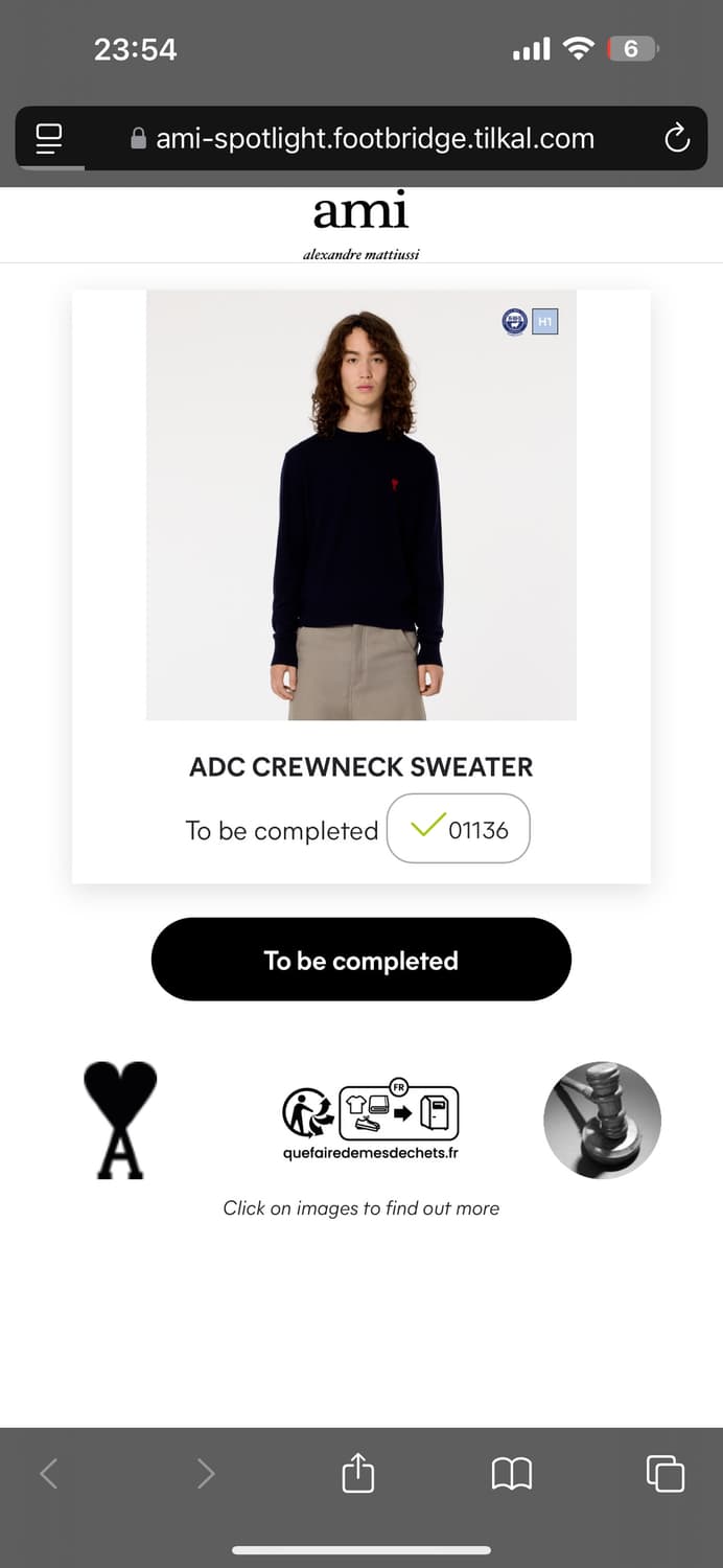아미 ADC 크루넥 니트 스웨터 S 상품이미지2
