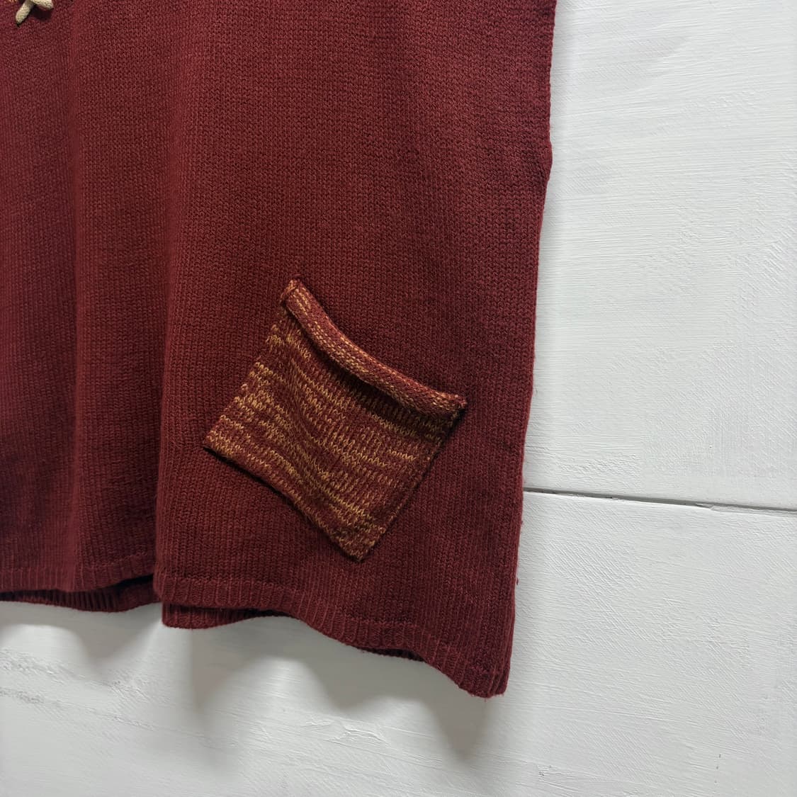 La pastel 포켓 브릭 스트링 니트 베스트 조끼 (JPN) 상품이미지3