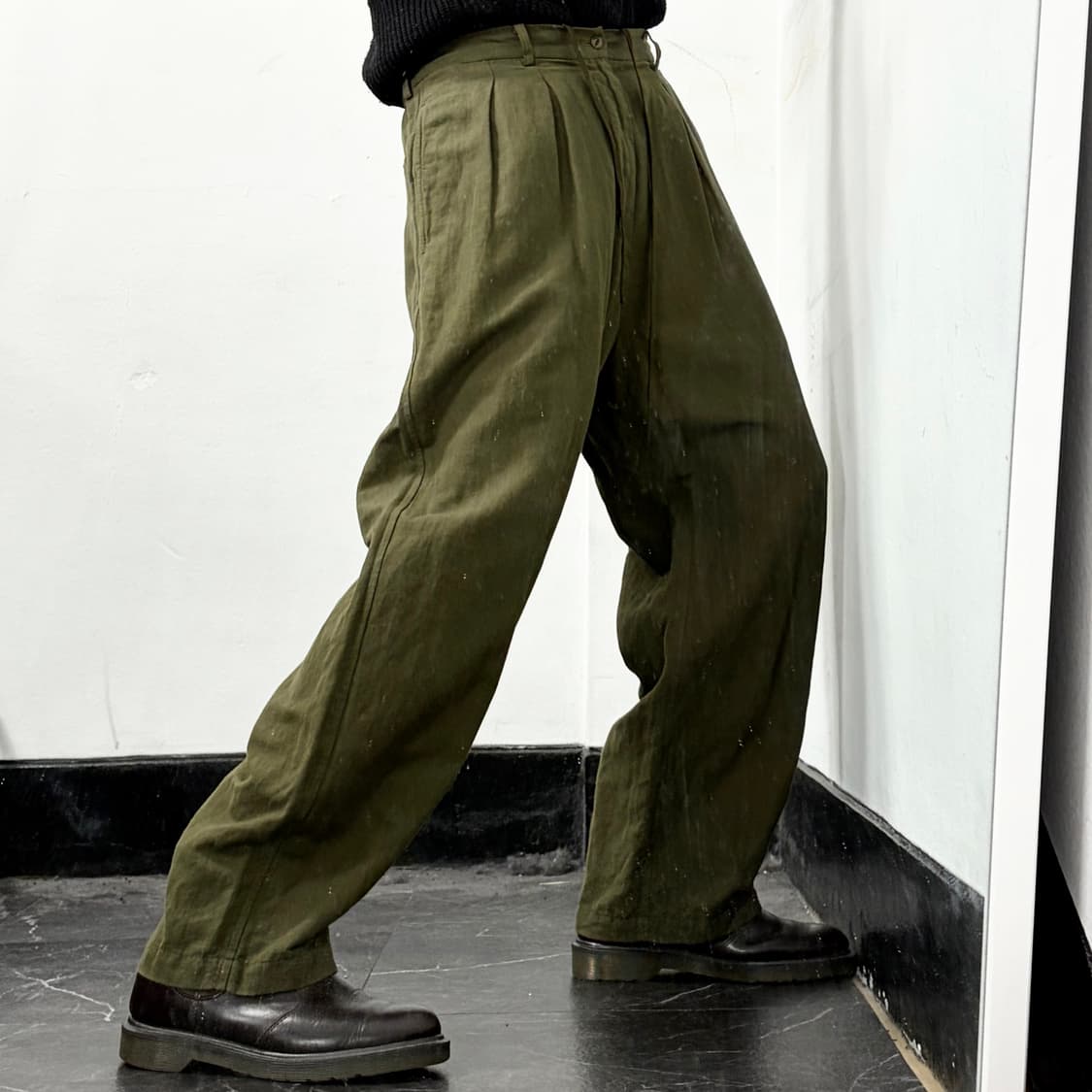 요코 사카모토 실크 와이드 팬츠 상품이미지3