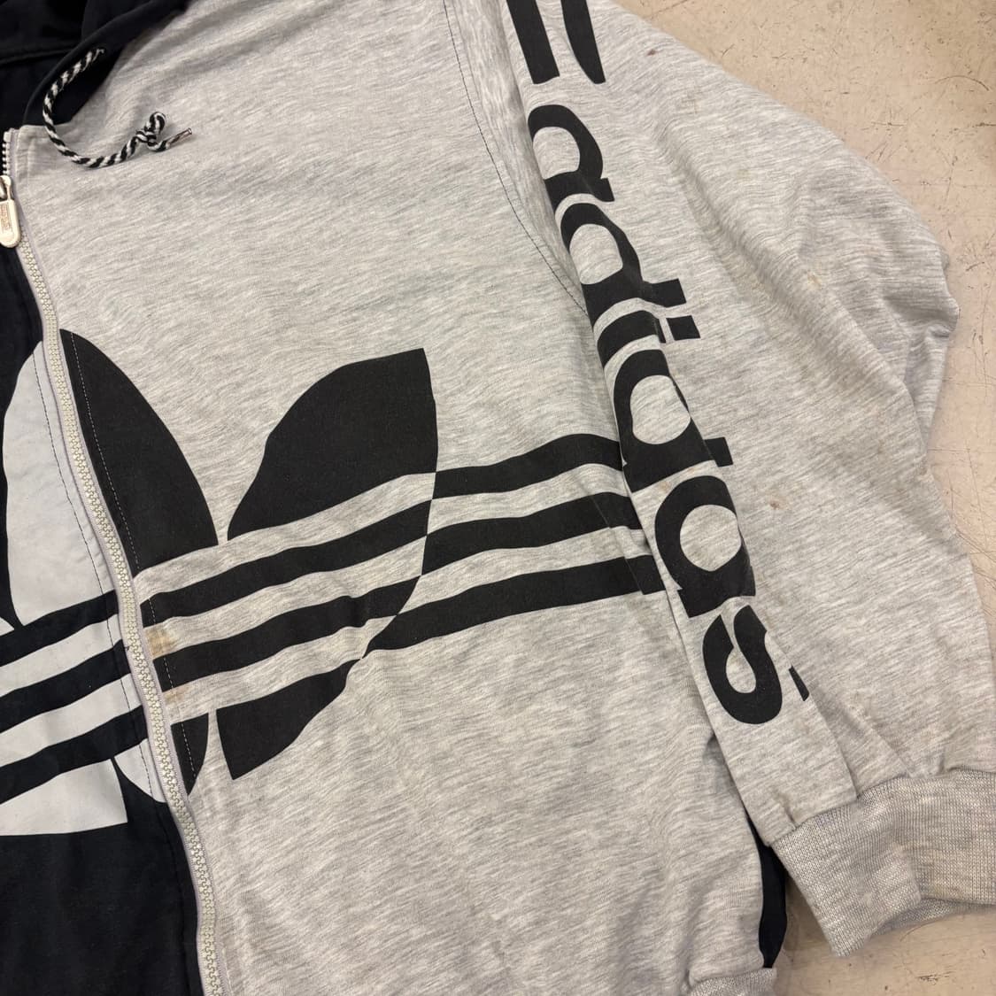 아디다스 오리지널 올드스쿨 투톤 빅로고 후드집업 상품이미지2