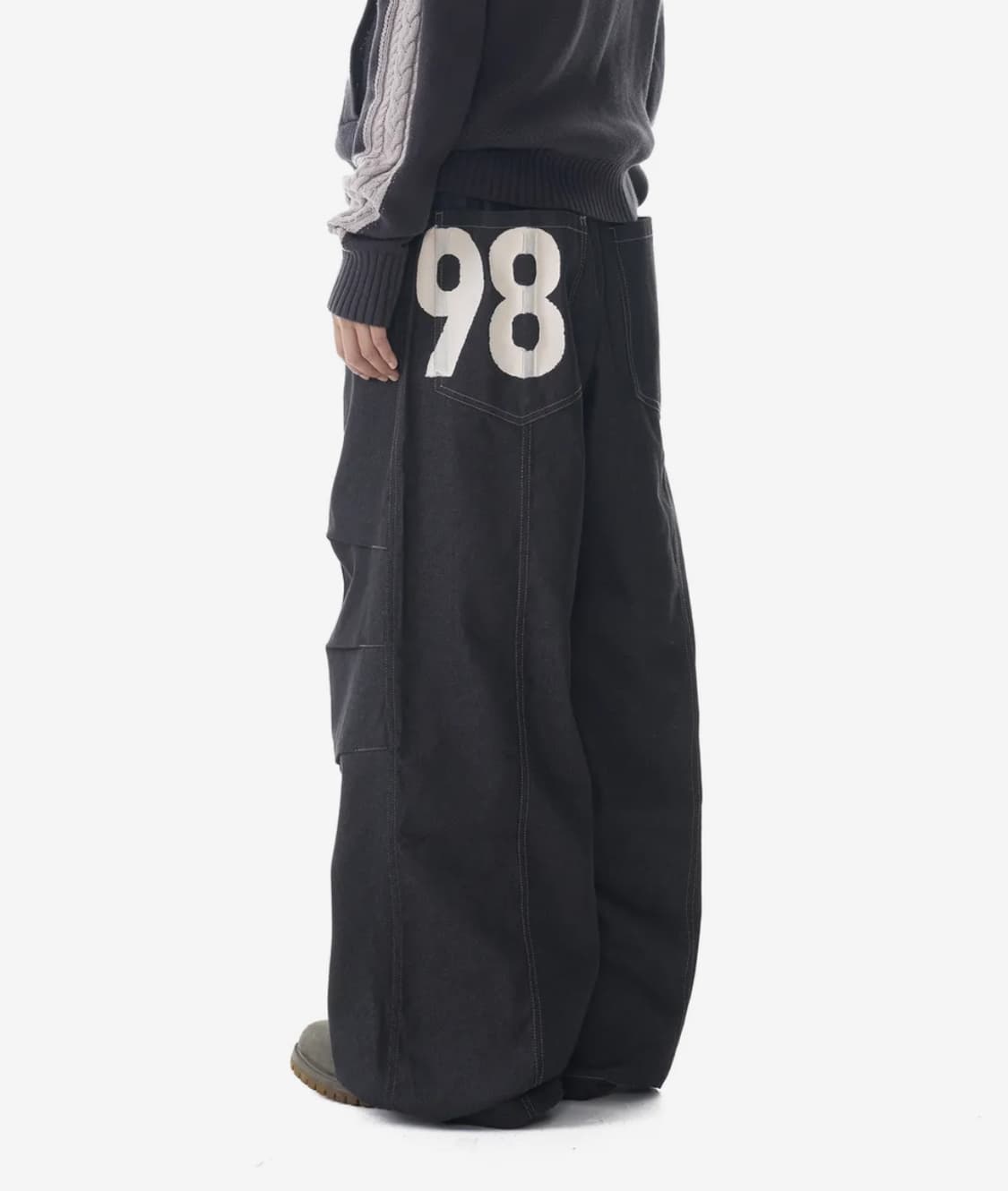 아캄 98 Printed Knee Pin-tuck Denim Pants 상품이미지1