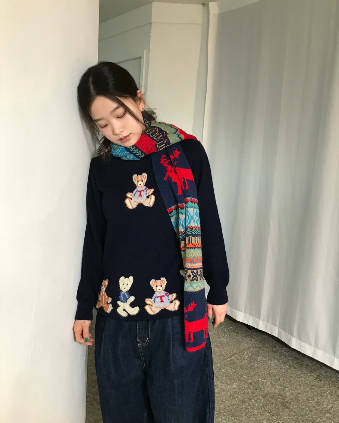 노르딕 코지 니트 머플러  상품이미지4