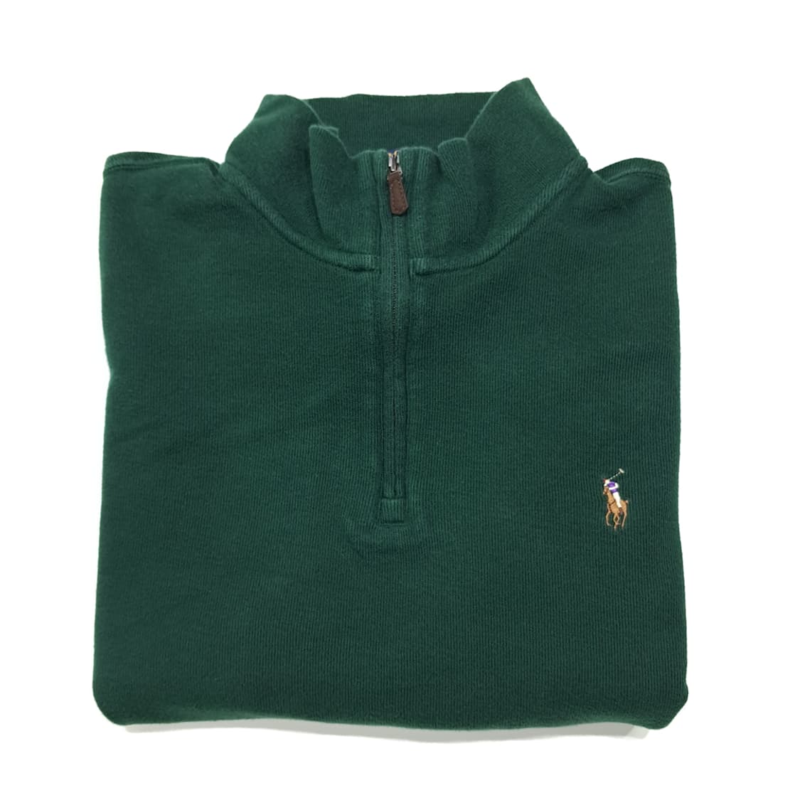 CL832 L 폴로 에스테이트립 가죽풀러 포레스트그린 하프집업 스웻셔츠 상품이미지8