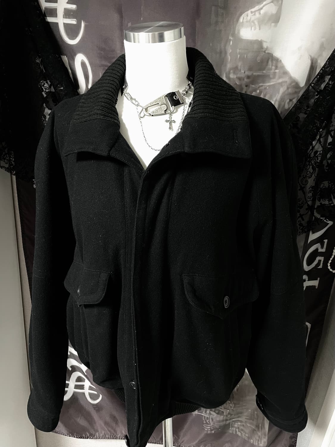 Jpn 울 하이넥 봄버자켓 00s일본빈티지갸루미세키서울코이세이오캐피탈st 상품이미지3