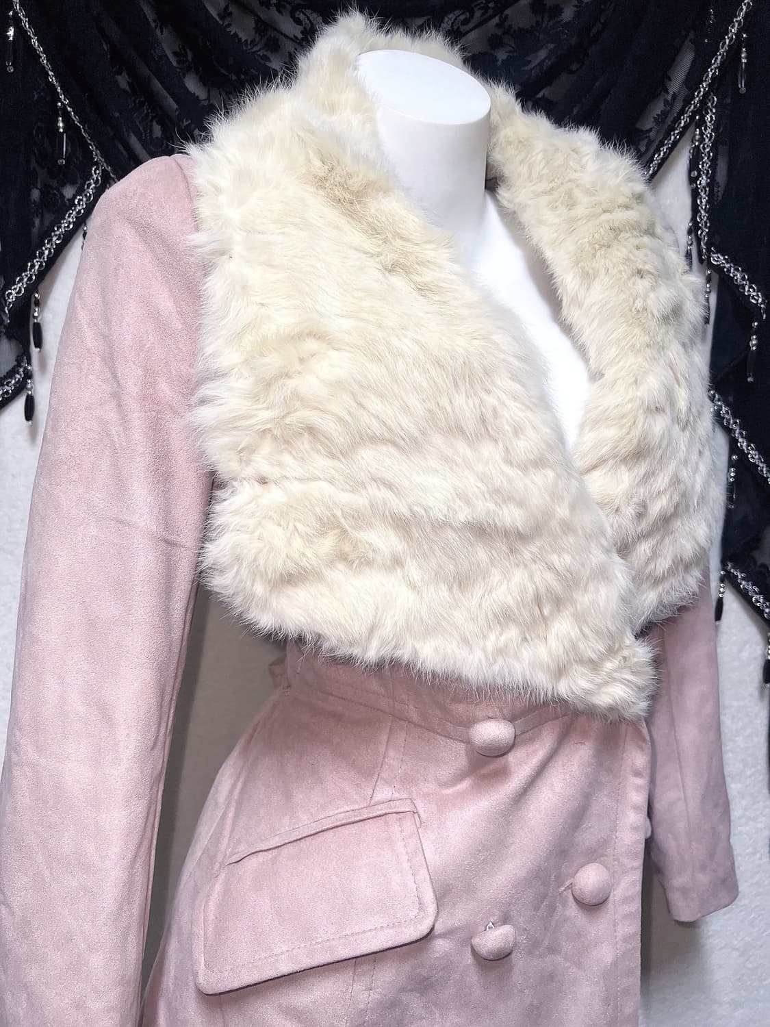 히메갸루 오네 로맨틱 로걀 인디핑크 퍼자켓 코트 윈터페어리 핀터 리즈리사 상품이미지4