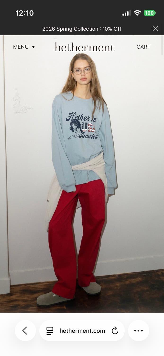 헤더먼트 america long sleeve tee 상품이미지2