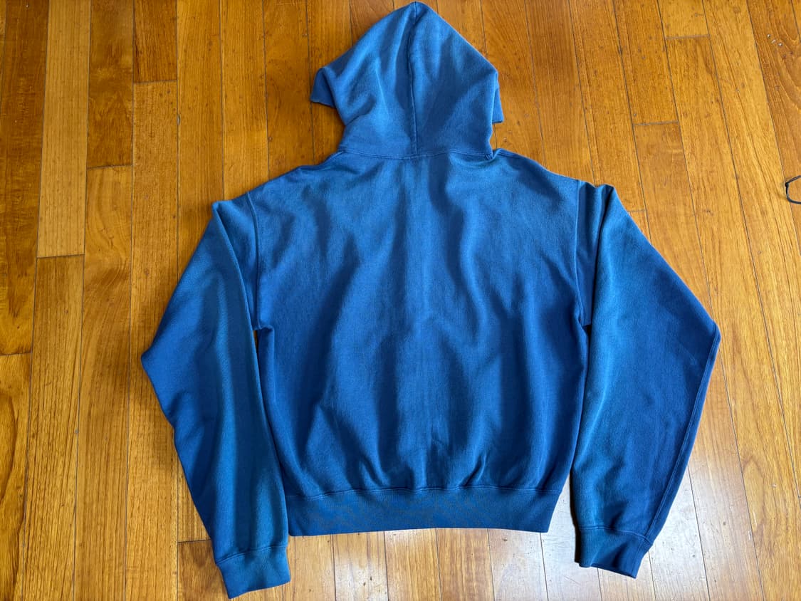  [4] 25aw 오라리 다이드 피마 스웻 후드집업 라이트네이비 상품이미지5