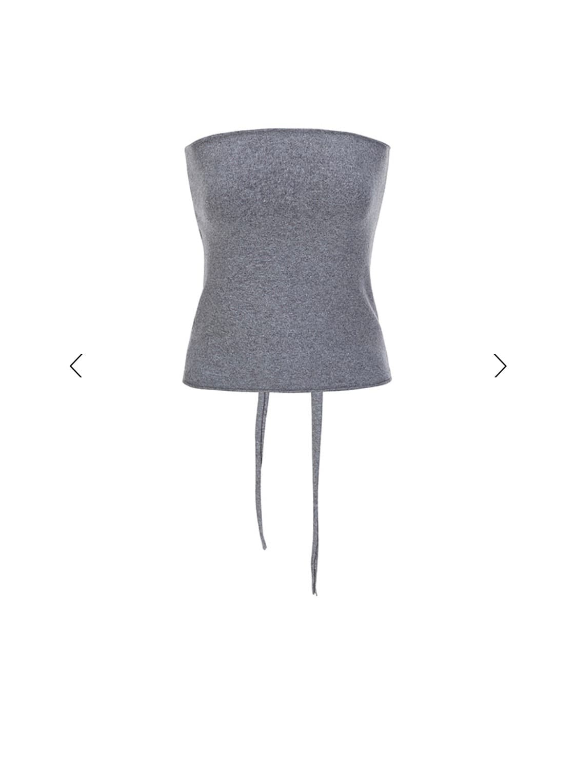 르셉템버 CASHMERE BLEND KNIT TUBE TOP(그레이) 상품이미지6