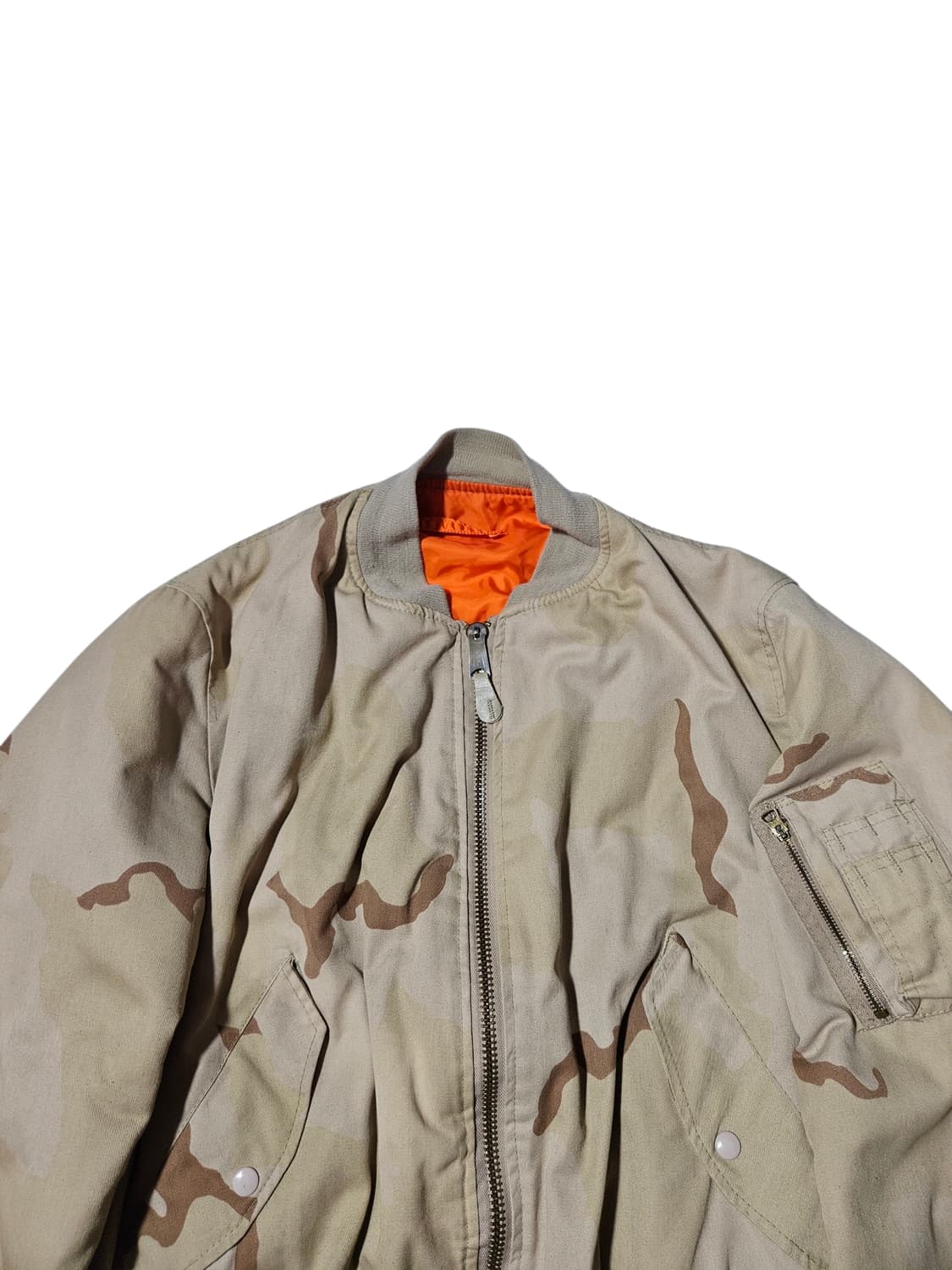 1990's 알파인더스트리 데저트 카모 사막 MA-1 XL 상품이미지4