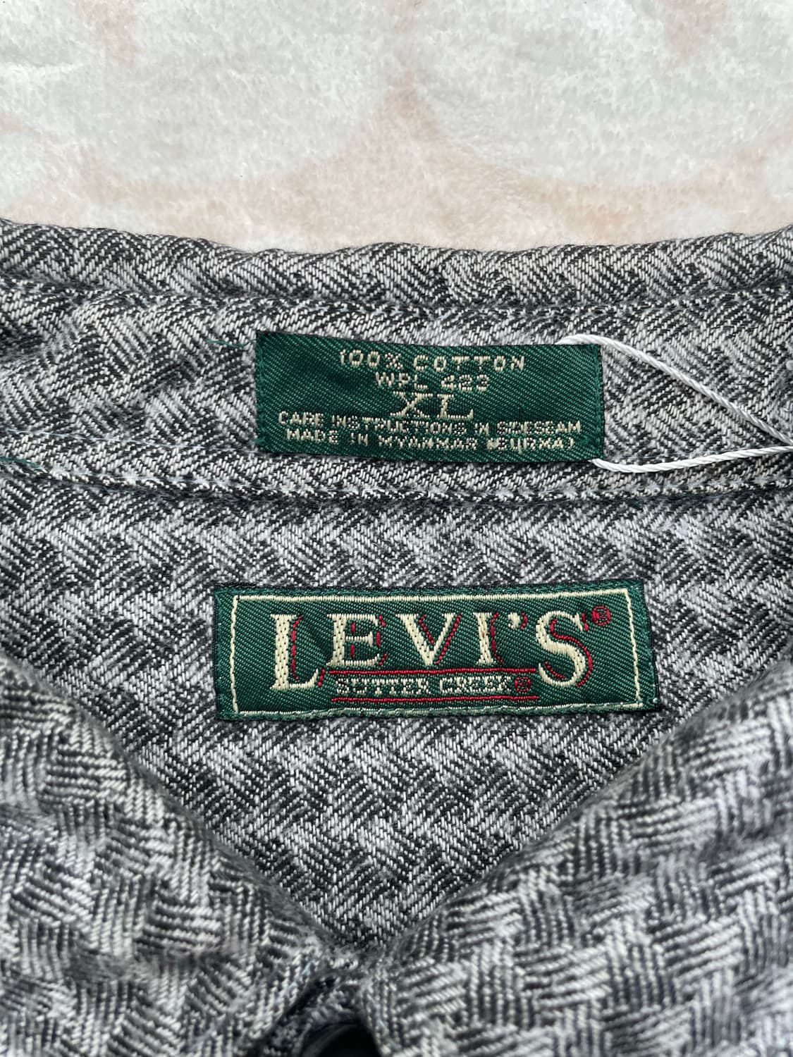  리바이스 실버체크 해링본 셔츠 상품이미지7