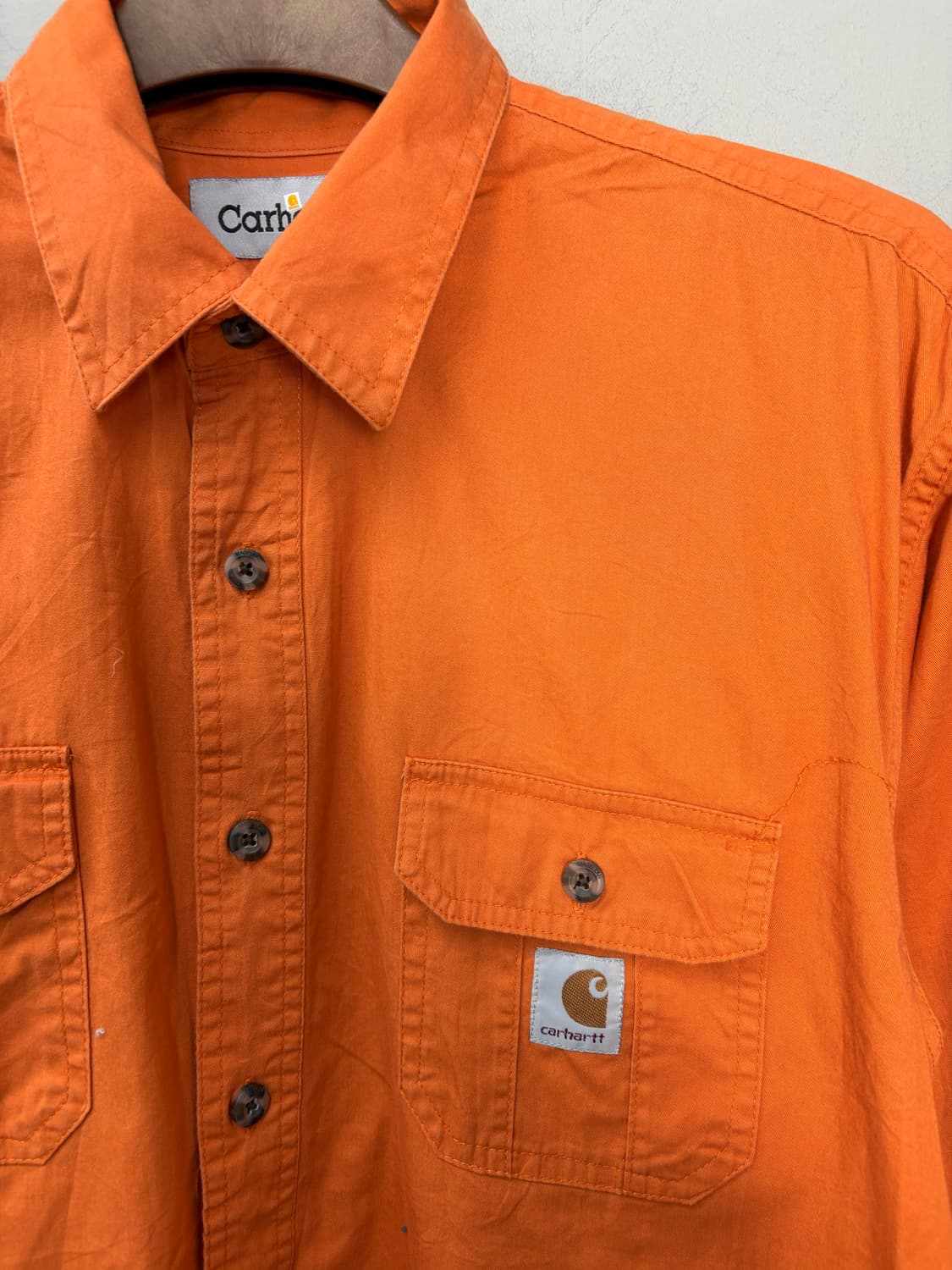 칼하트 오렌지 워크웨어 셔츠 A3220 상품이미지3
