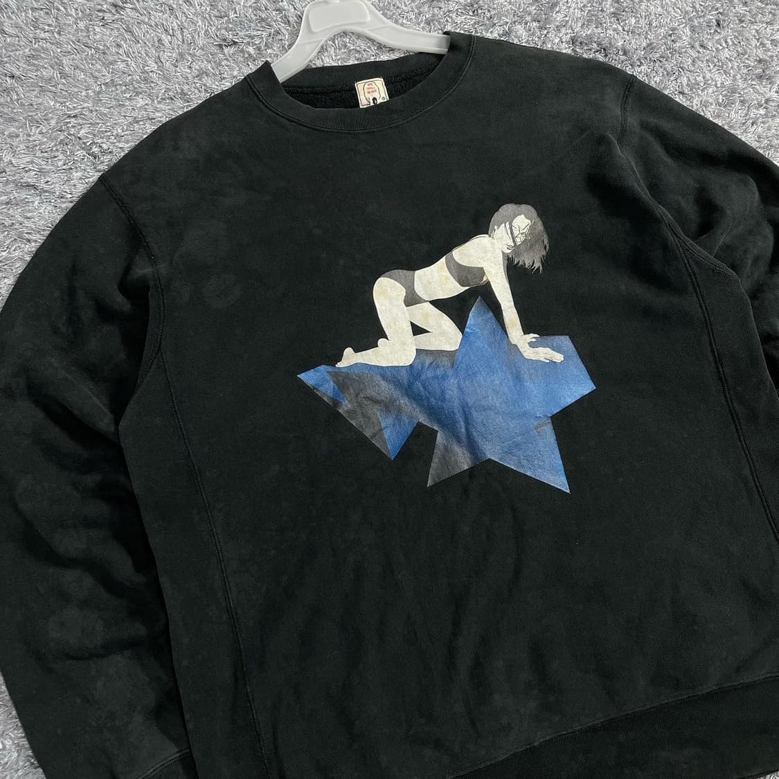 1990s BAPE 베이프 스타걸 리버스위브 스웻셔츠 상품이미지4