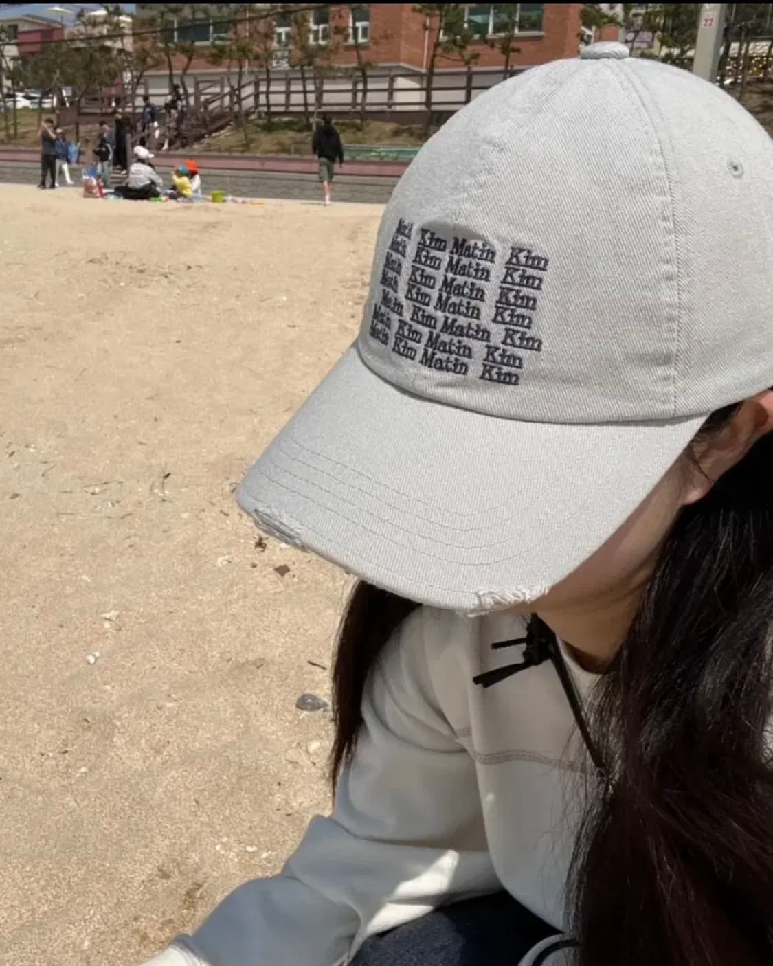 마뗑킴 레터링 워시드 볼캡 모자 상품이미지1