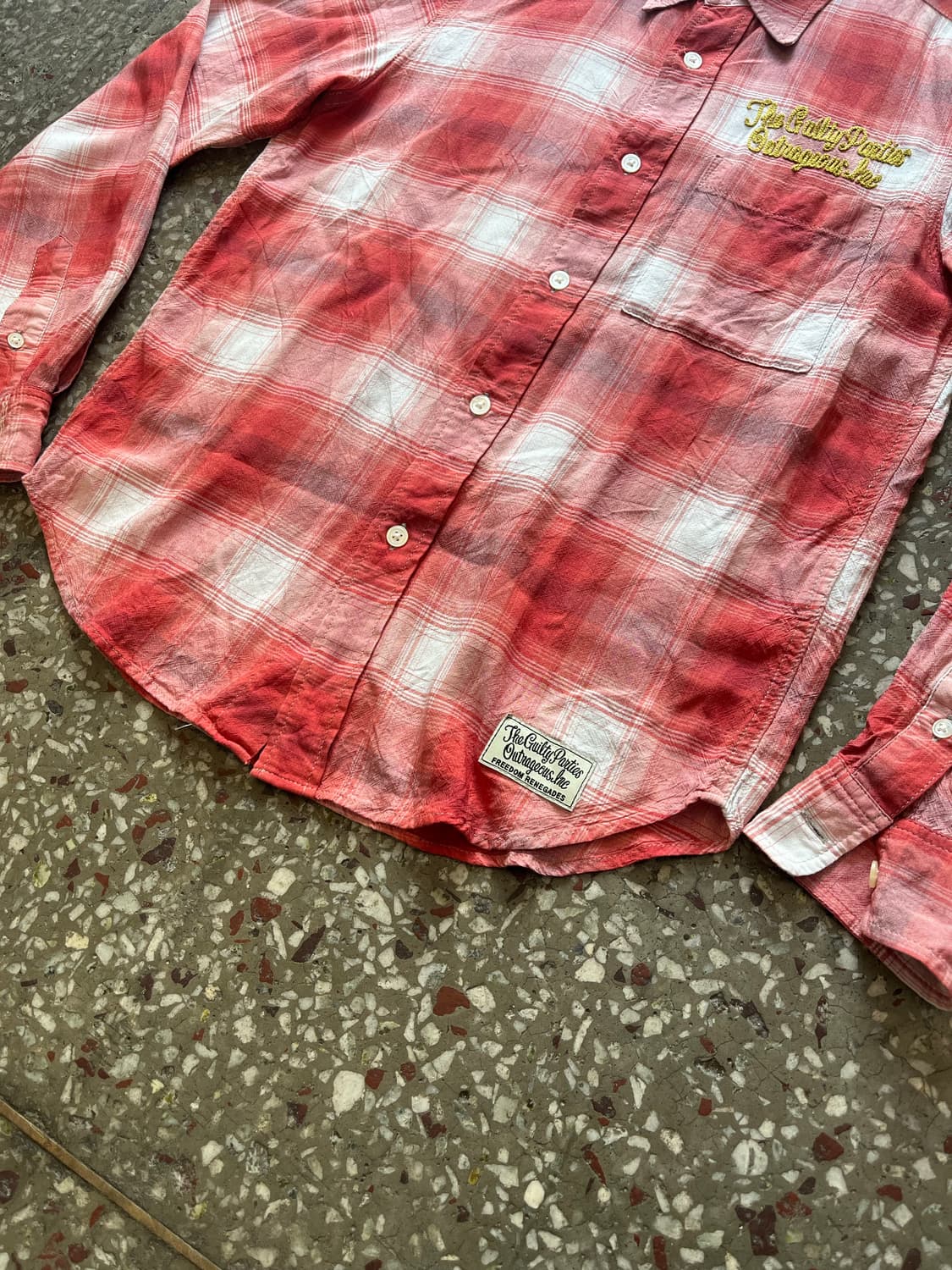 와코마리아 길티파티스 옴브레 레드 체크셔츠 상품이미지7