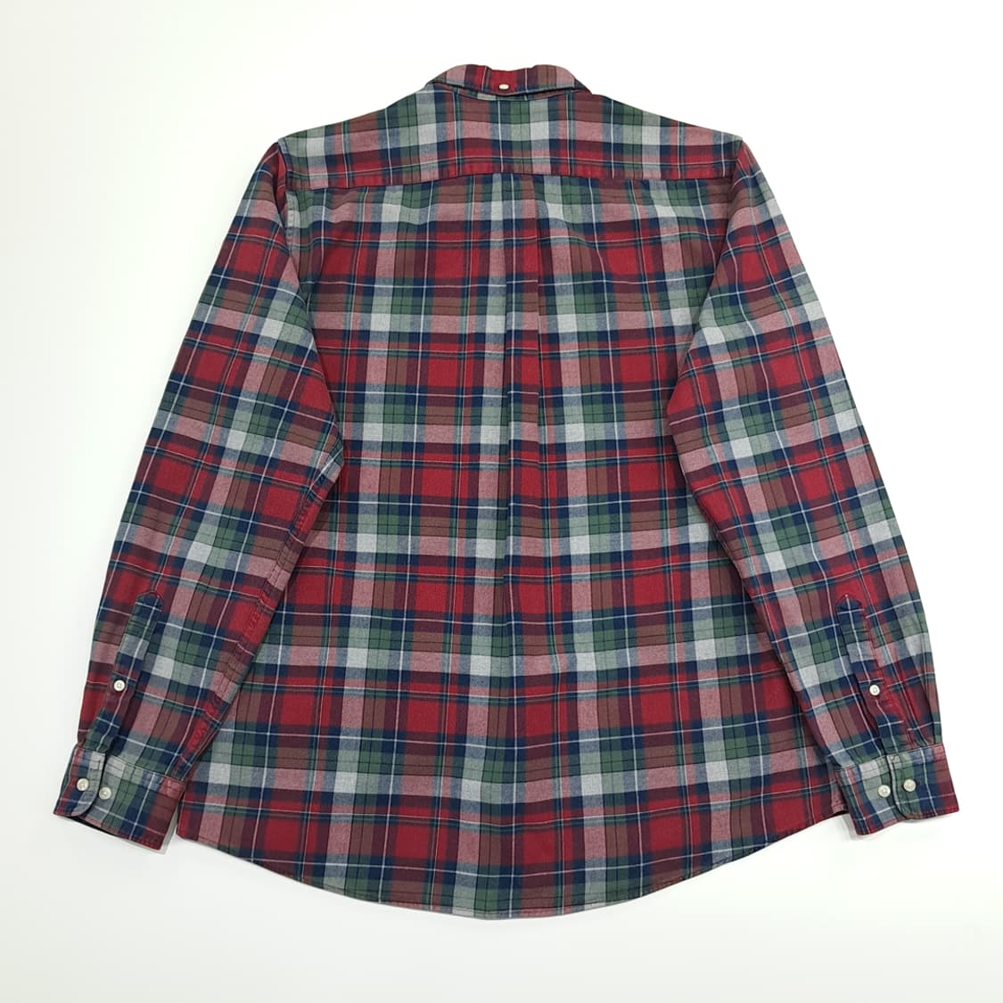 CN952 L 바버 버건디그린 타탄체크 플란넬 긴팔 셔츠 남방 상품이미지7
