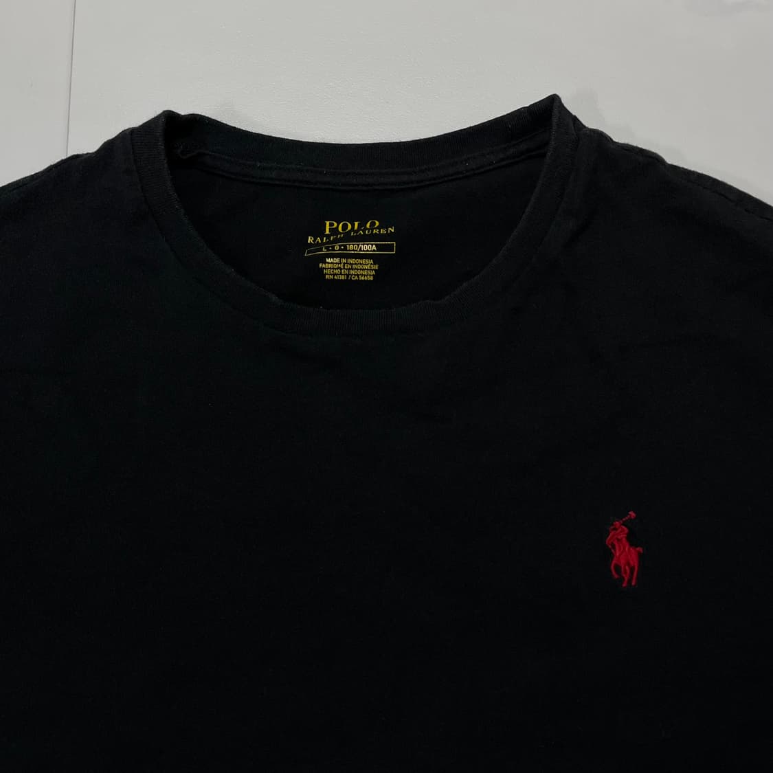 [정품] 폴로 블랙 / 레드포니 반팔티 [ L ]  상품이미지3