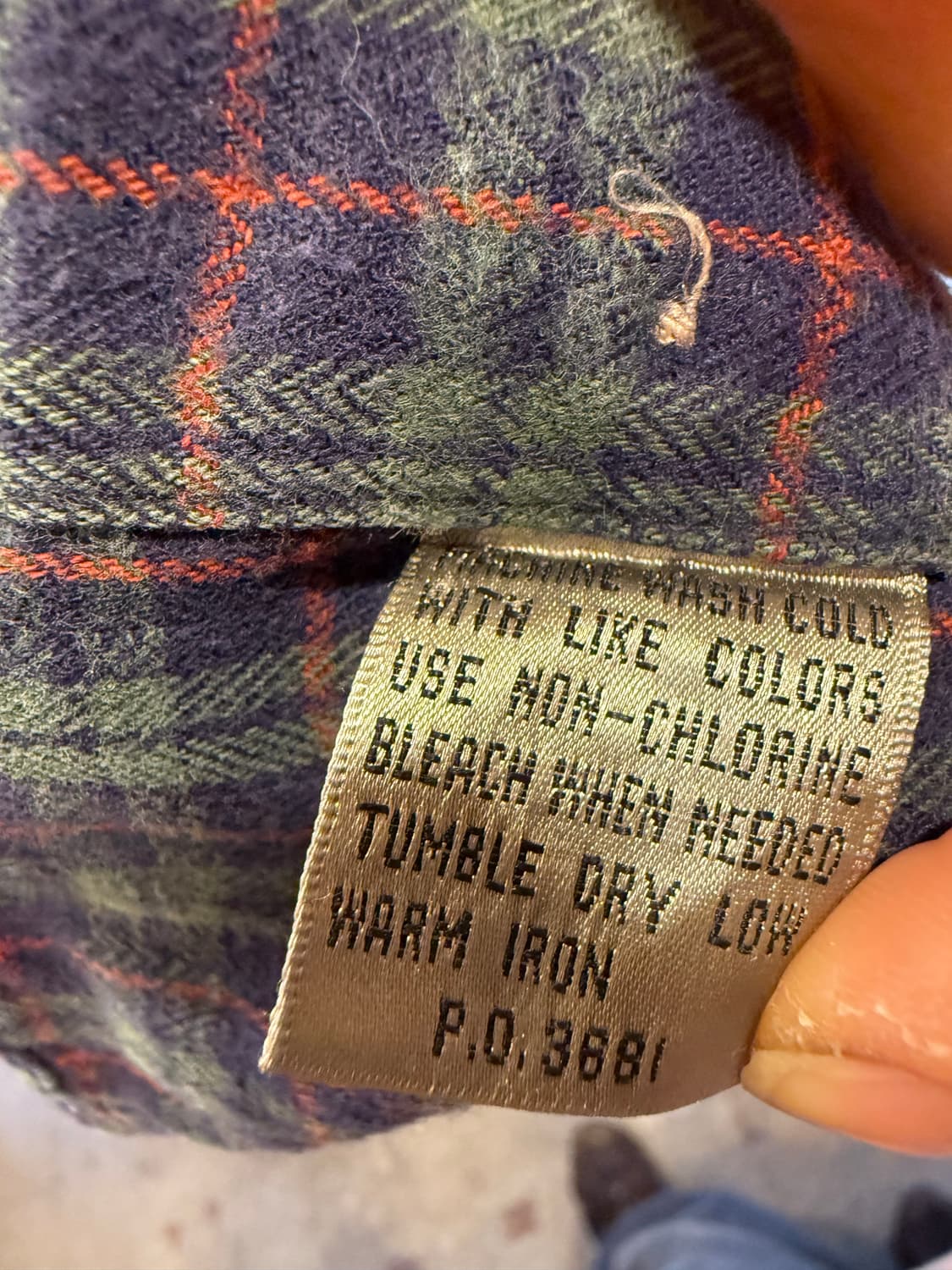 빈티지 그린 플란넬 체크셔츠 상품이미지3