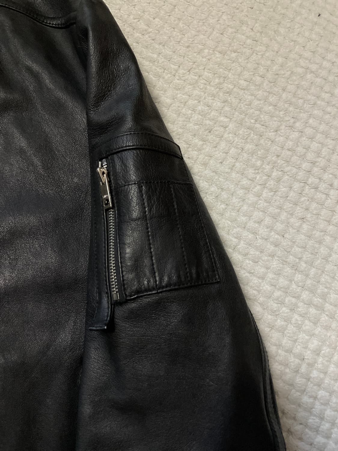 SIEG 웨스턴 무드 램스킨 양가죽 레더 블루종 자켓 상품이미지5