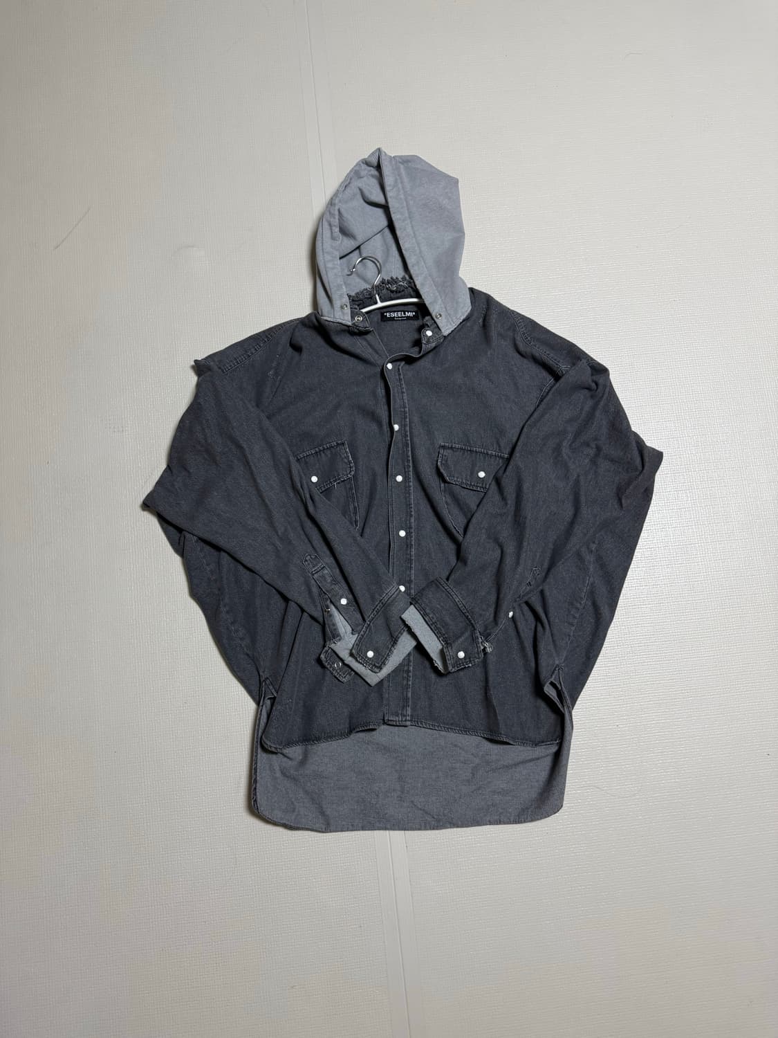 ESEELMI DOUBLE LAYERED DENIM SHIRT 상품이미지2
