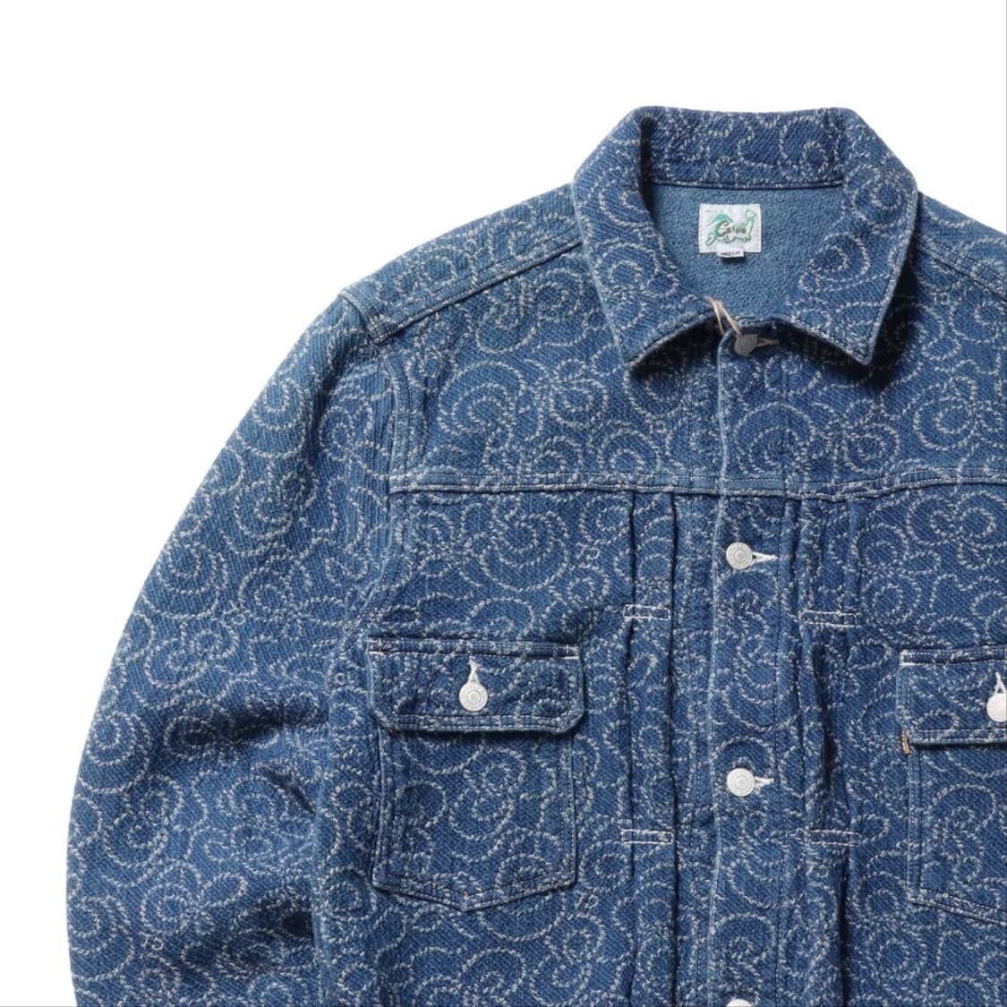 칼리 Calee Jacquard Type Two Denim Jacket  상품이미지3