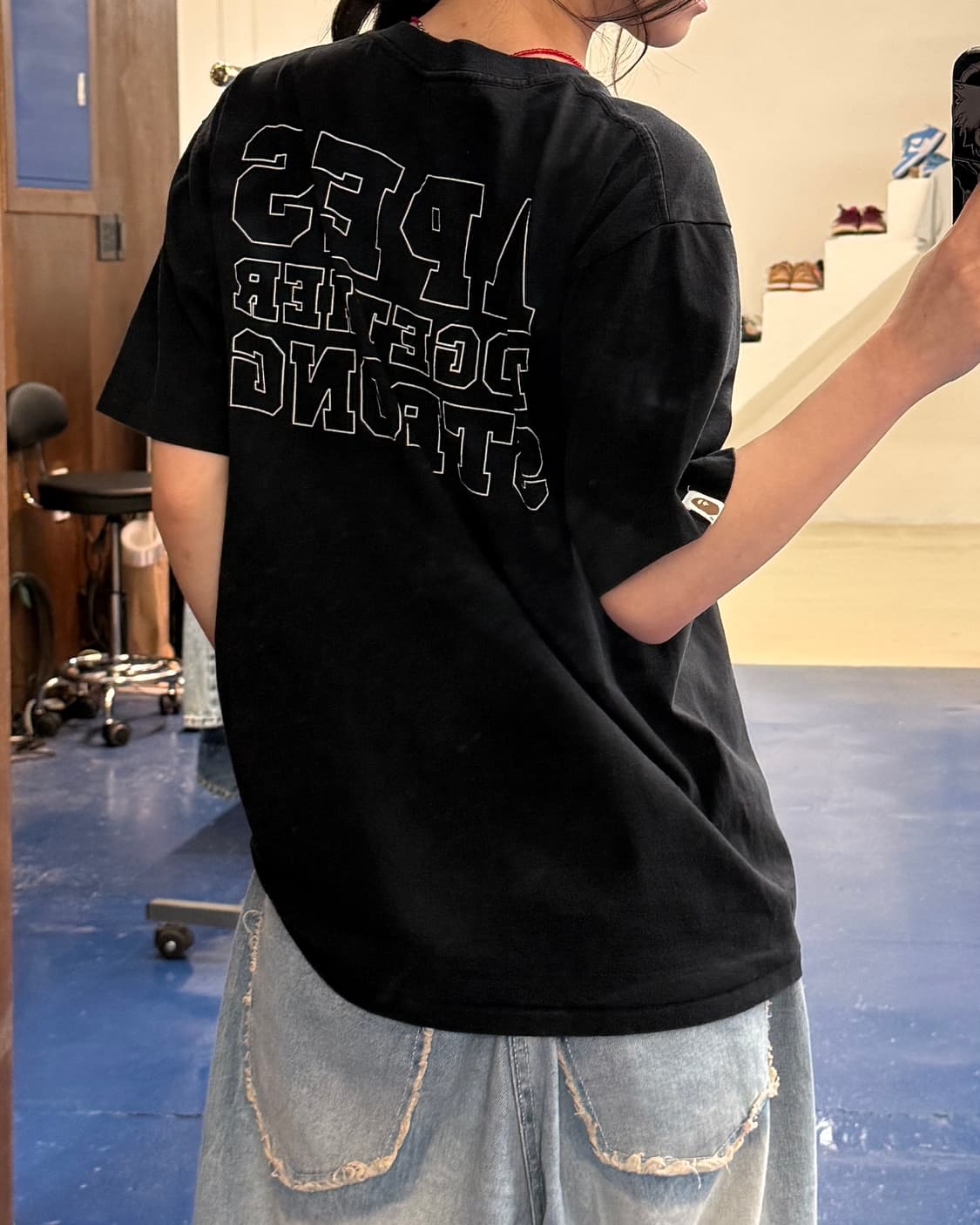 BAPE 베이프 컬리지 백로고 반팔티 상품이미지2