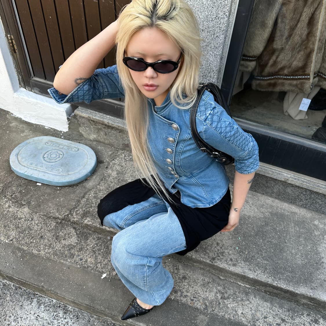 (레어) 2010 아카이브 발망 데님 나폴레옹 버튼 자켓 상품이미지10