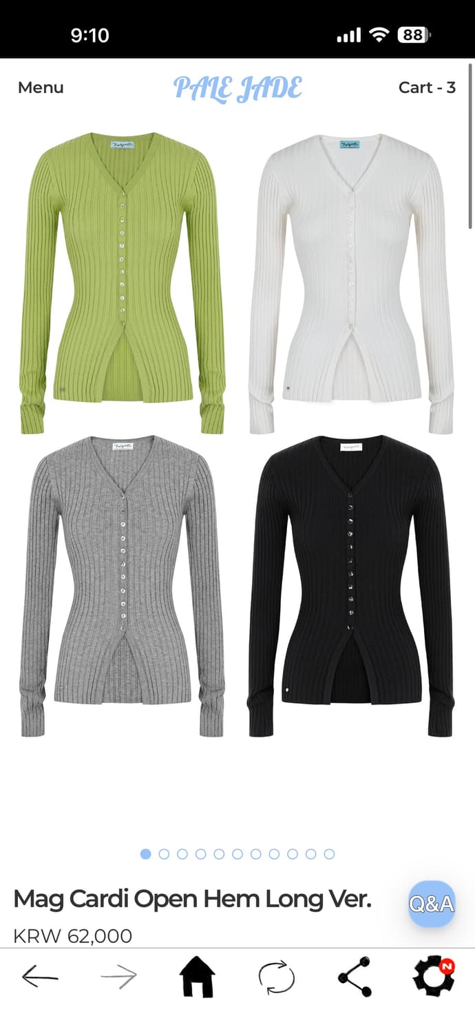 페일제이드 Mag Cardi Open Hem Long Ver 아이보리 상품이미지1